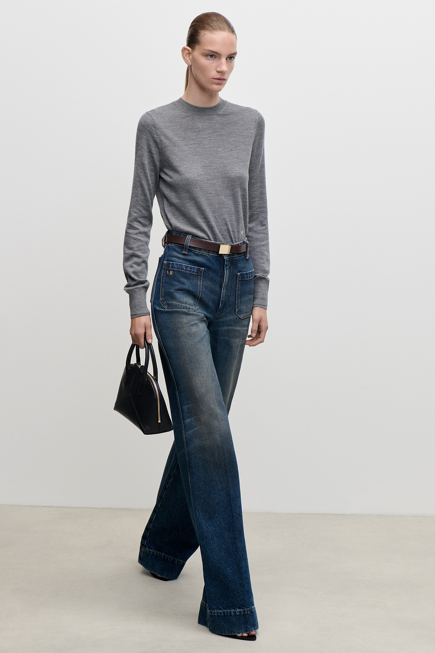 Austen Jumper In Grey Marl