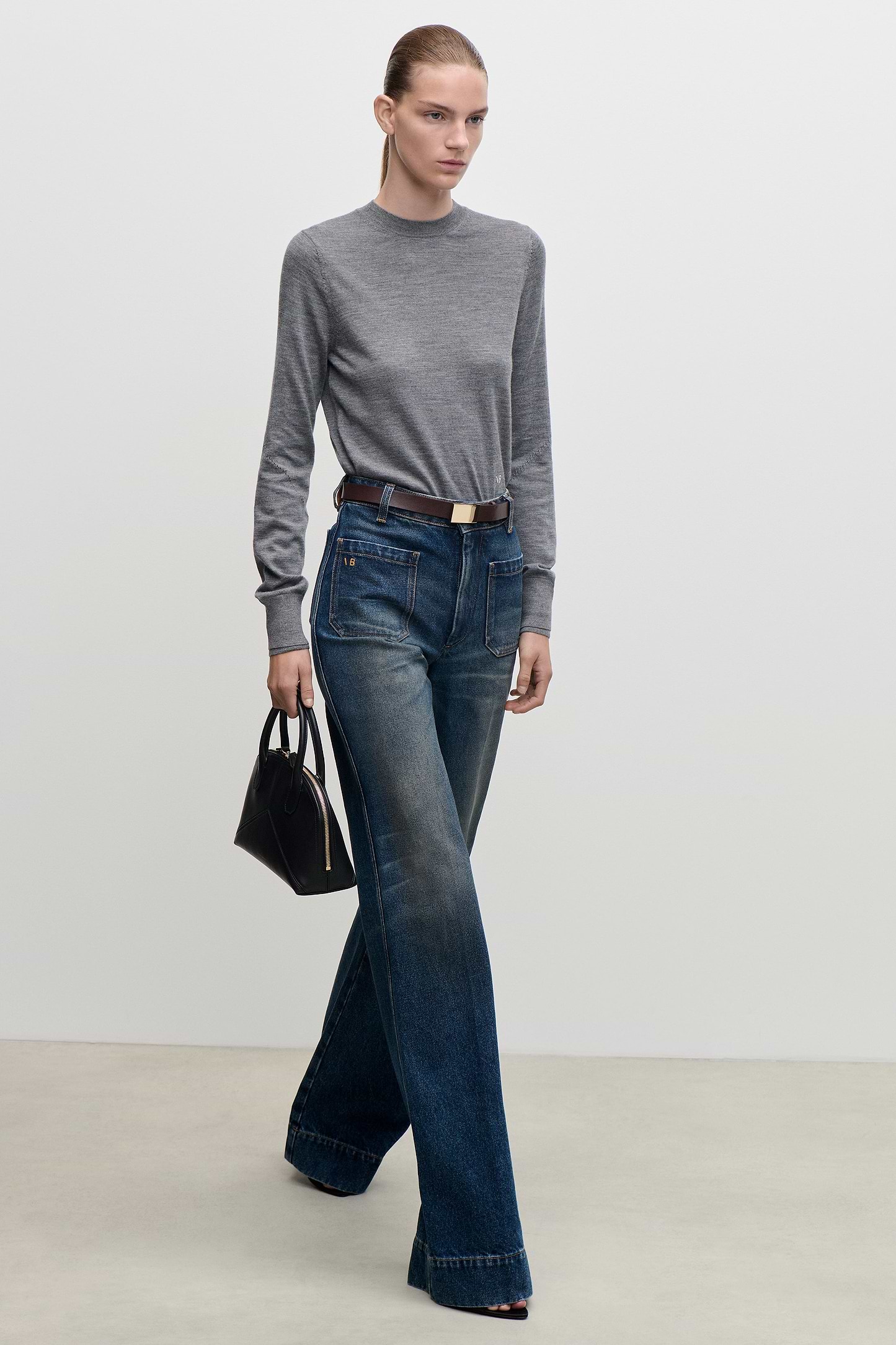 Austen Jumper In Grey Marl