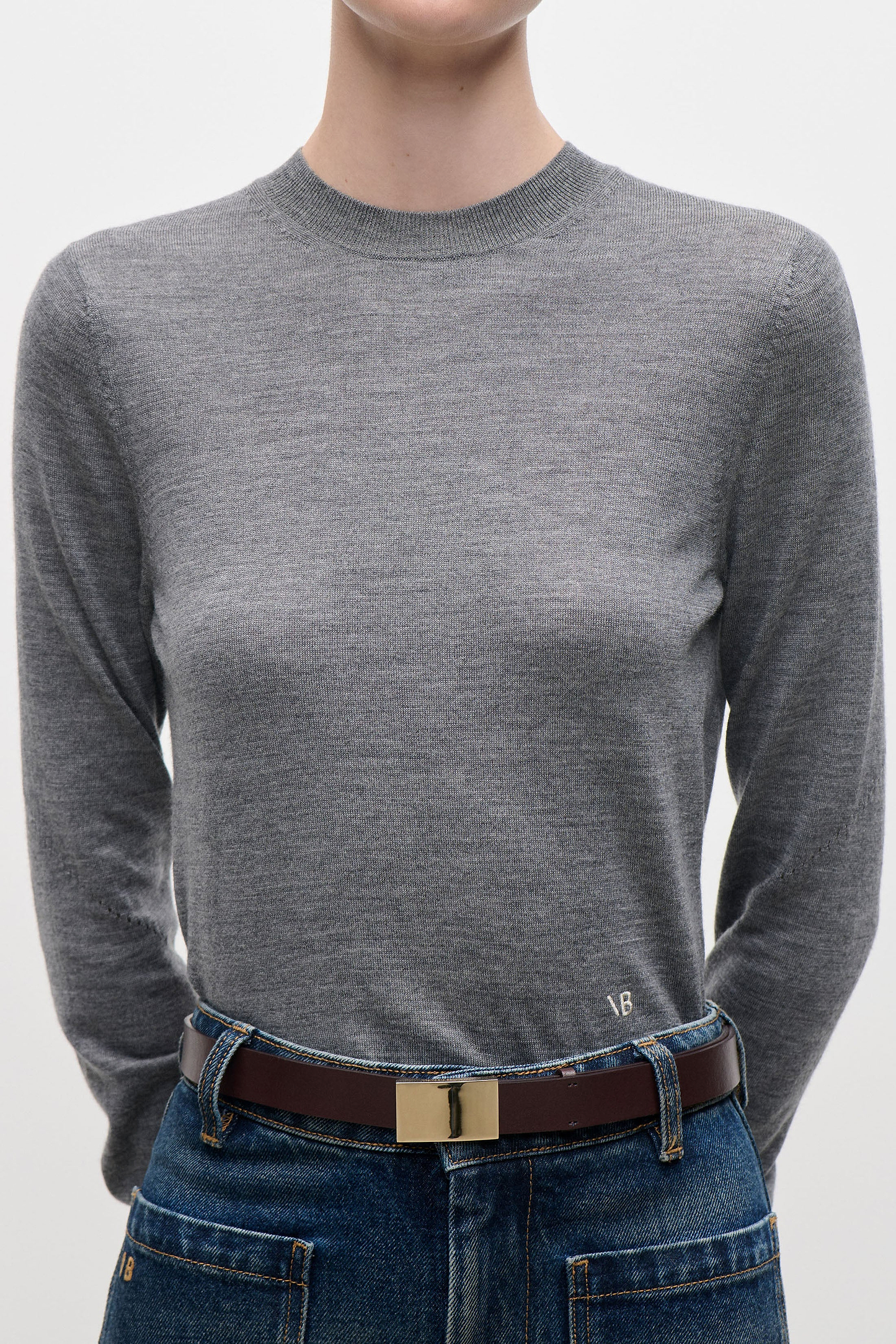 Austen Jumper In Grey Marl