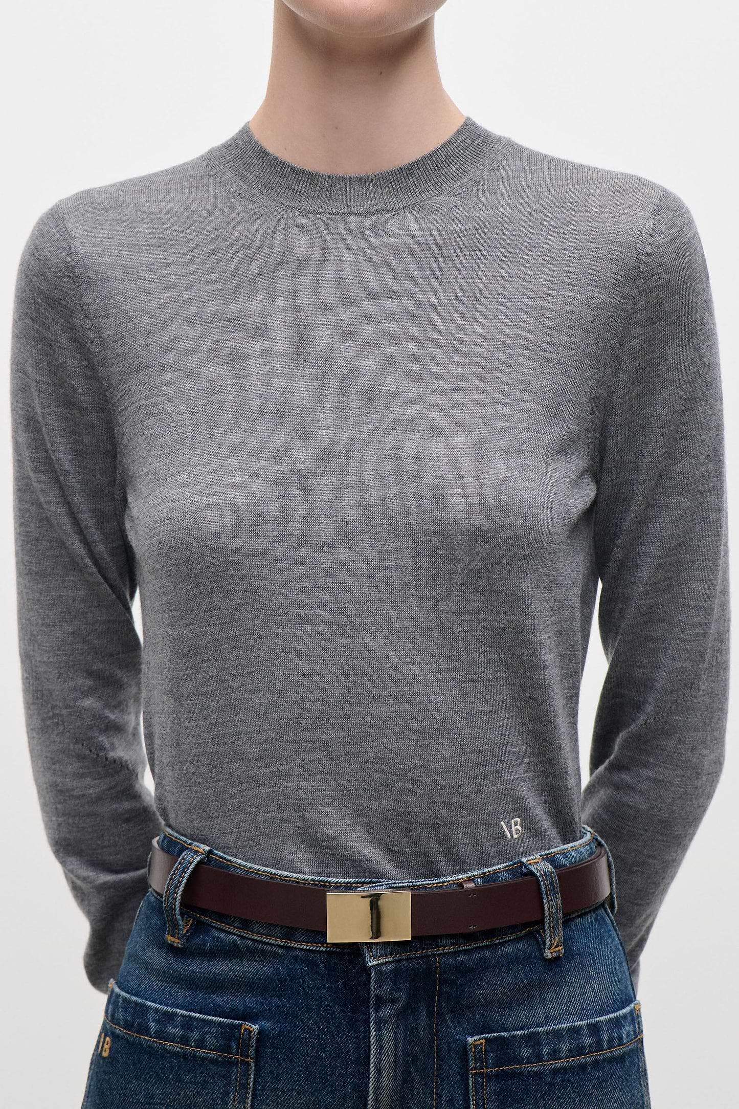 Austen Jumper In Grey Marl