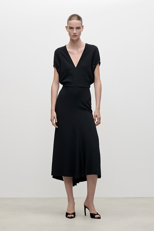 Edith Midi Dress In Black