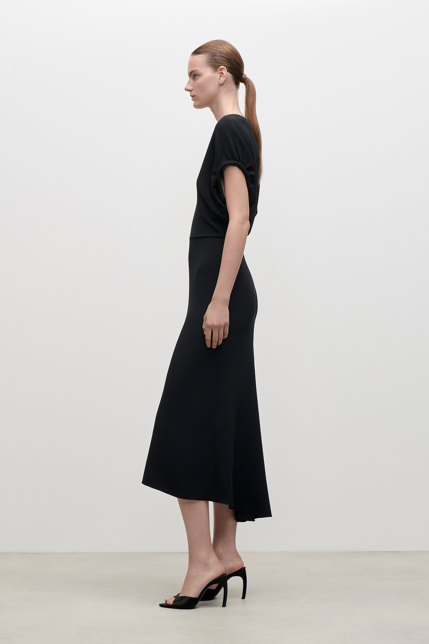Edith Midi Dress In Black