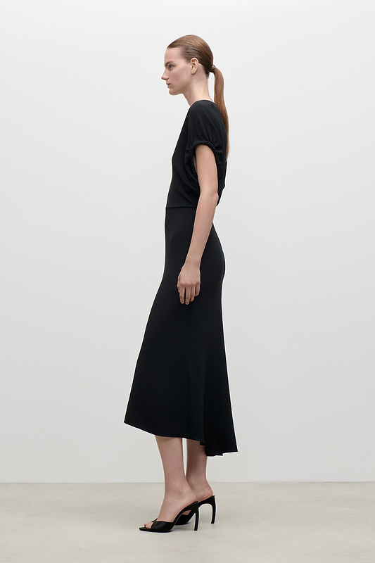 Edith Midi Dress In Black