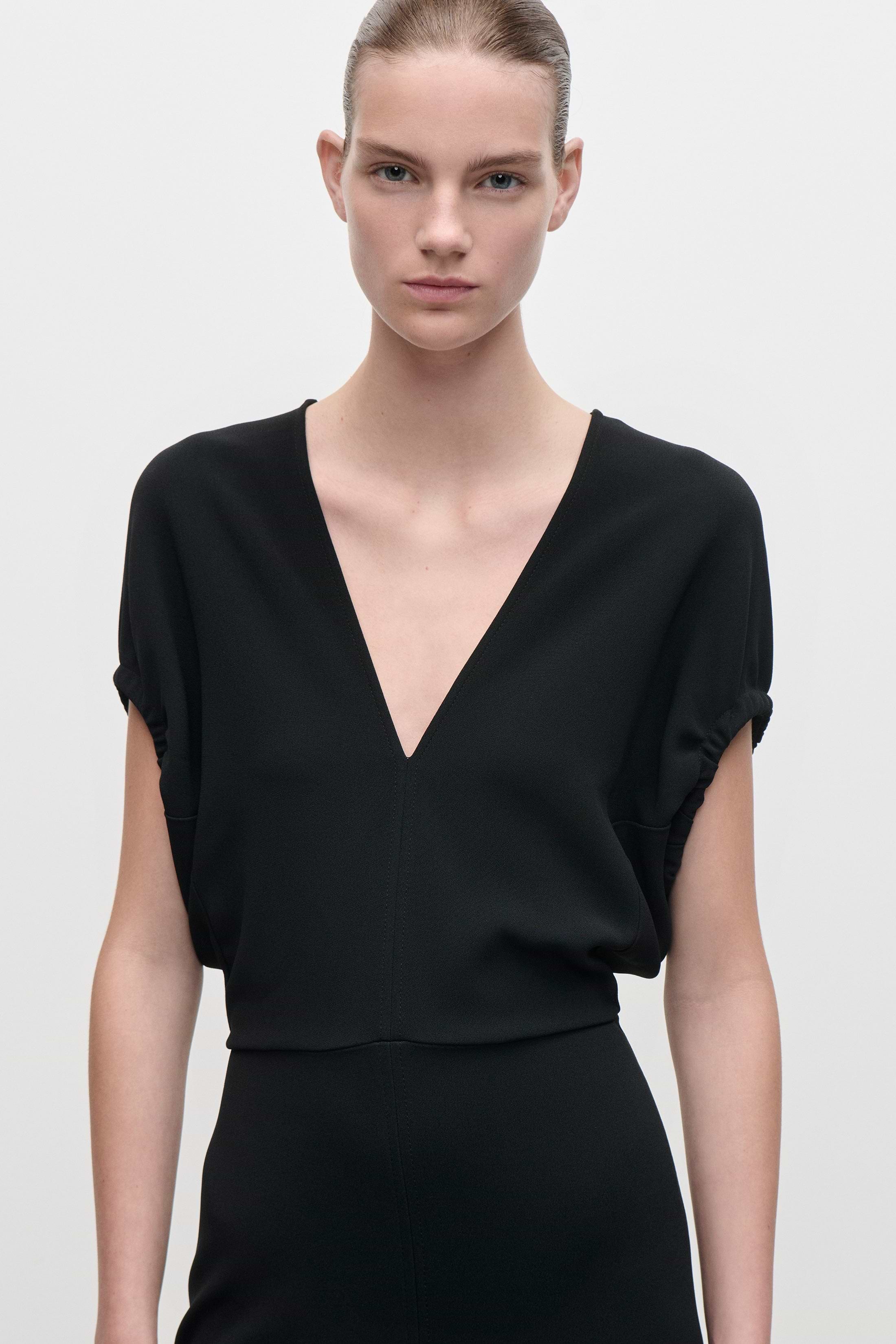 Edith Midi Dress In Black