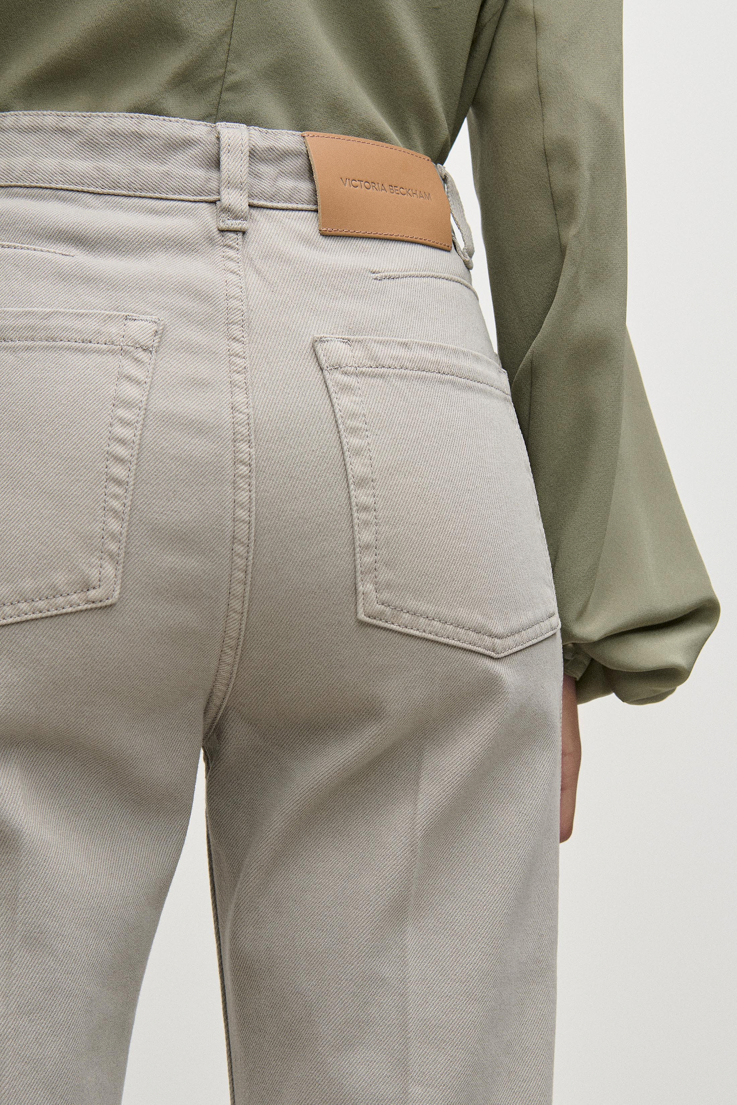Berenice Cropped Jean In Light Grey