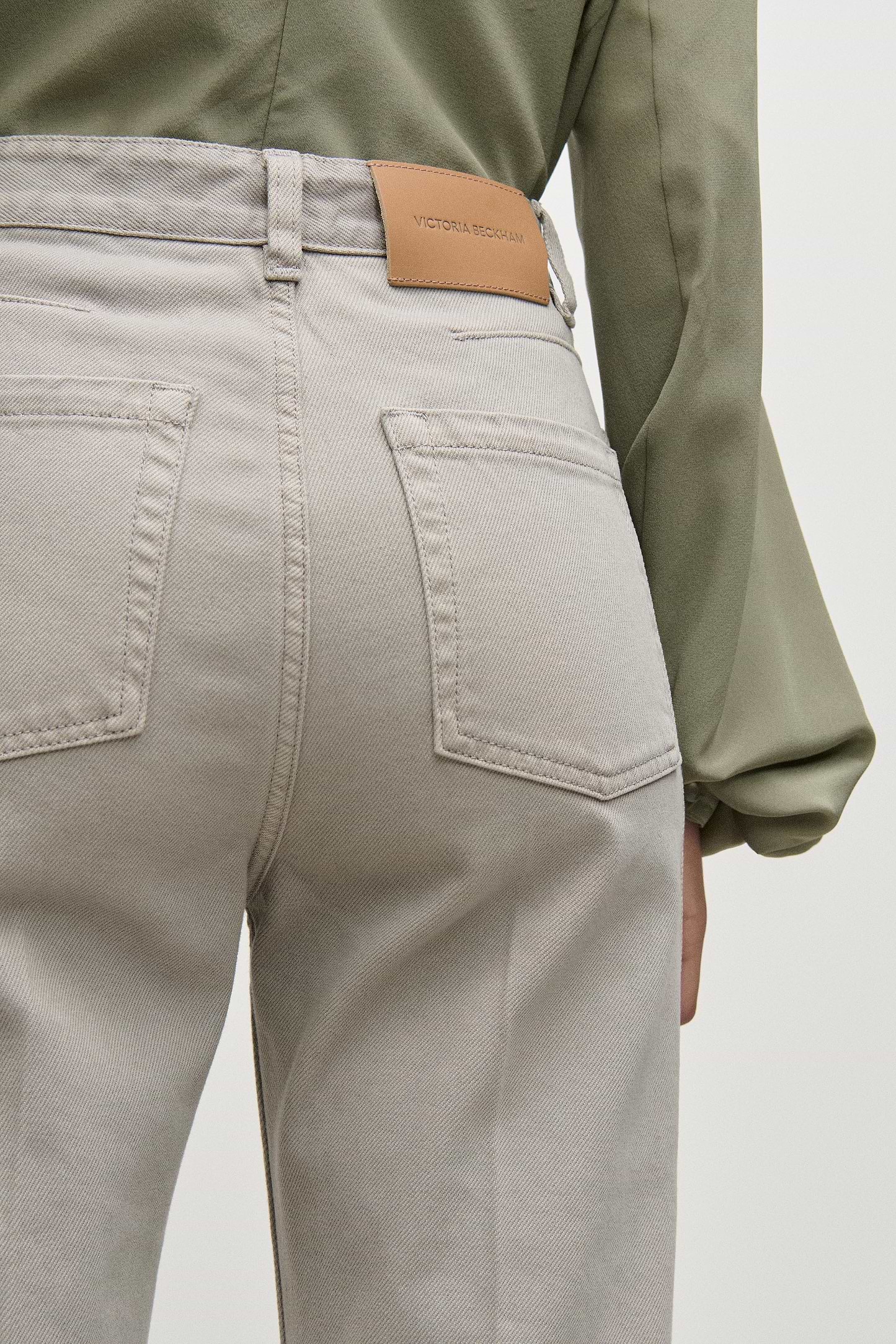 Berenice Cropped Jean In Light Grey