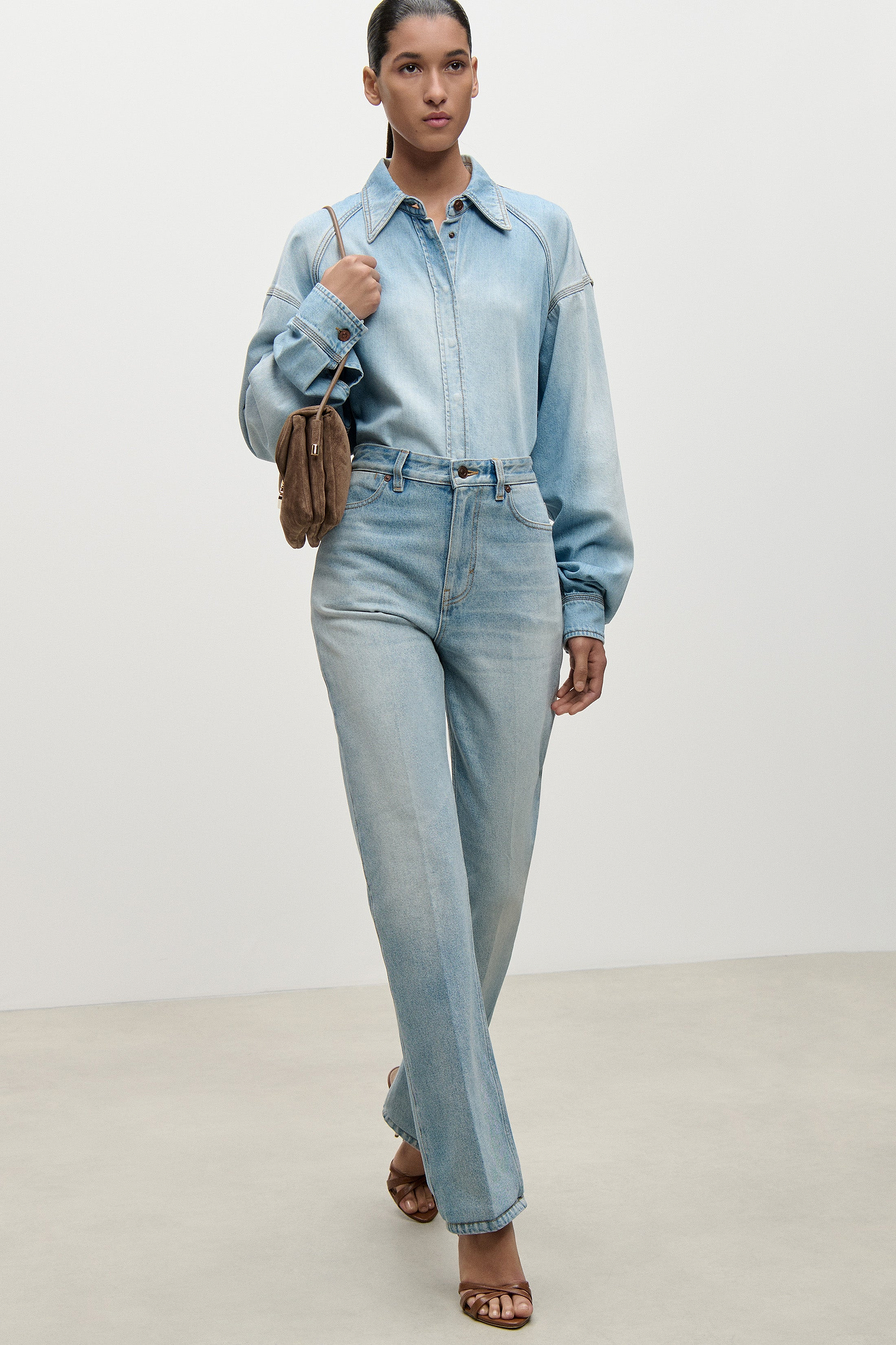 Denim Shirt In Light Blue