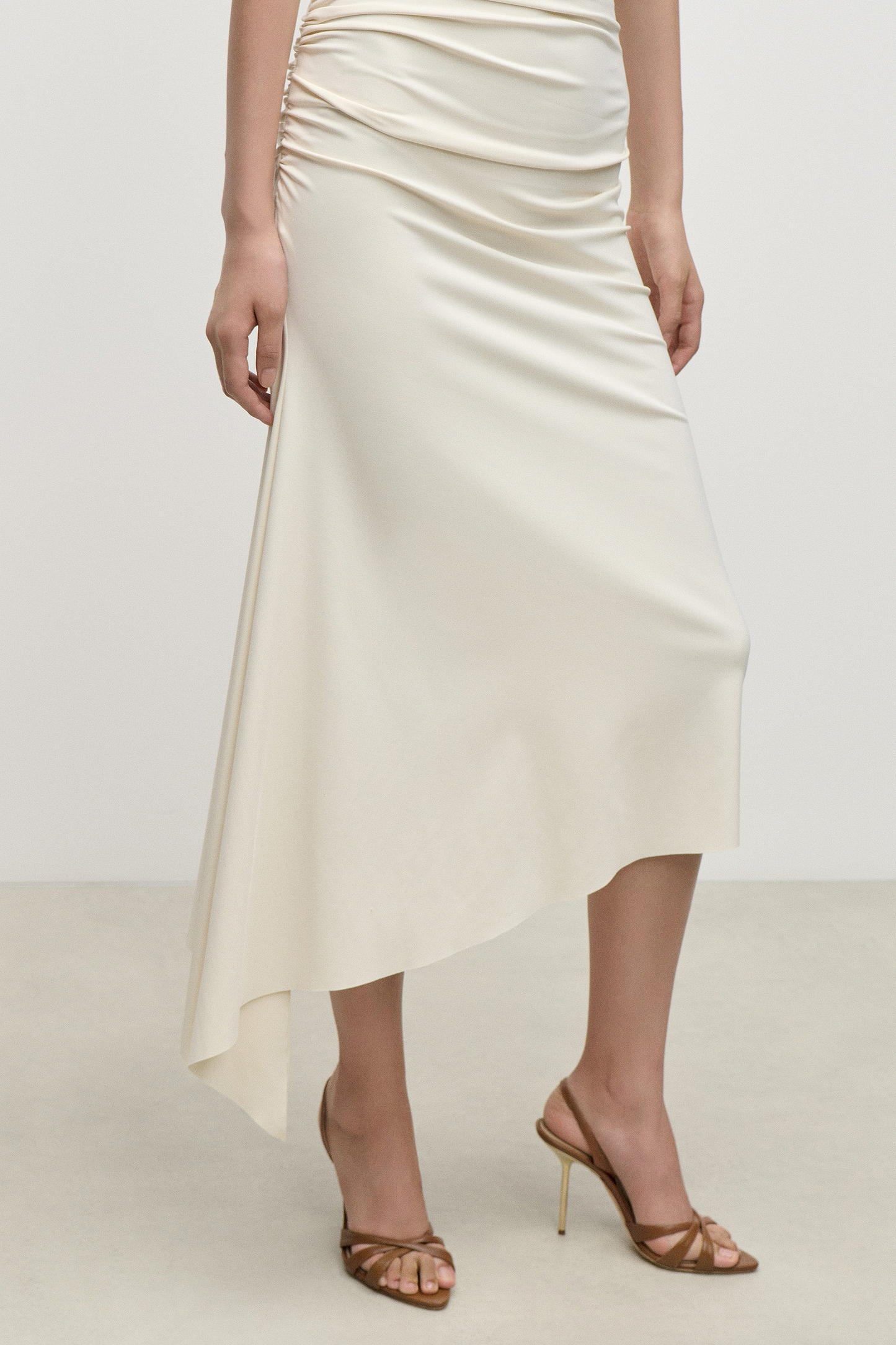 Gathered Skirt In Ivory