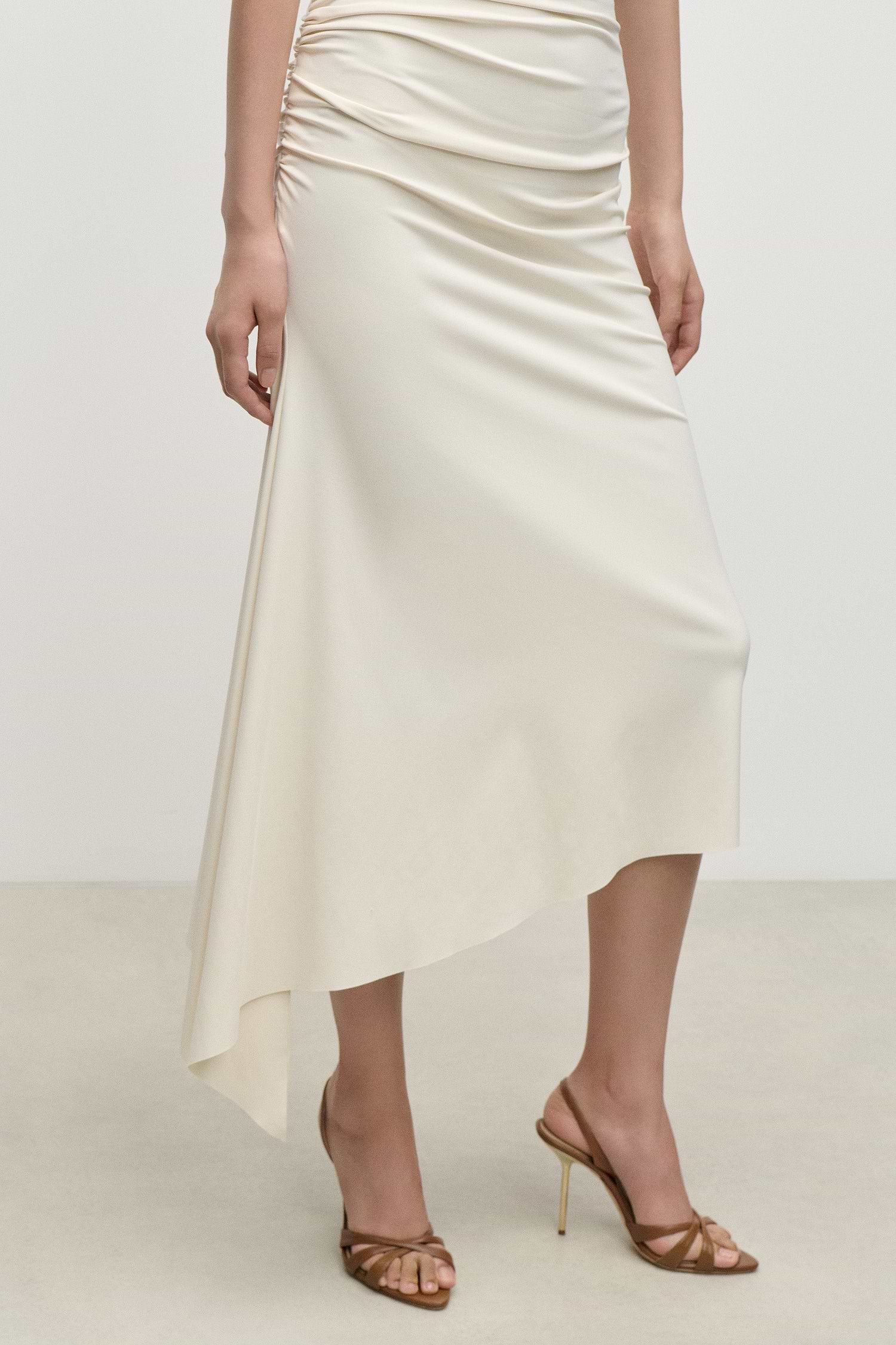 Gathered Skirt In Ivory