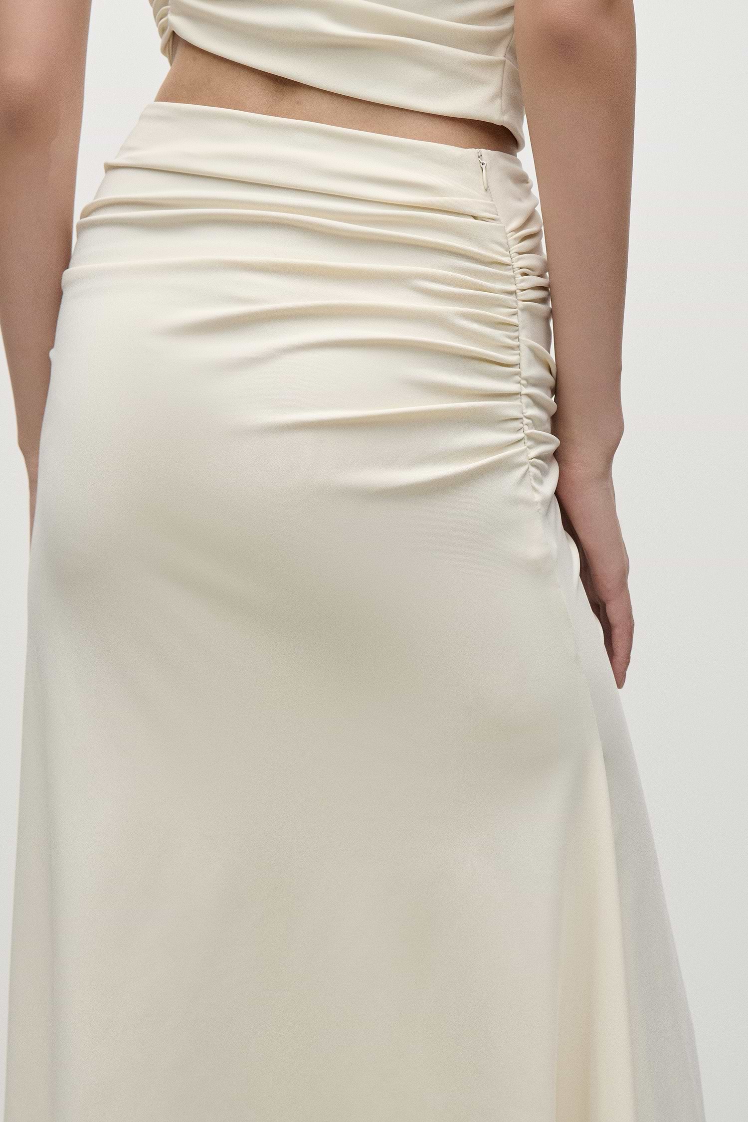 Gathered Skirt In Ivory