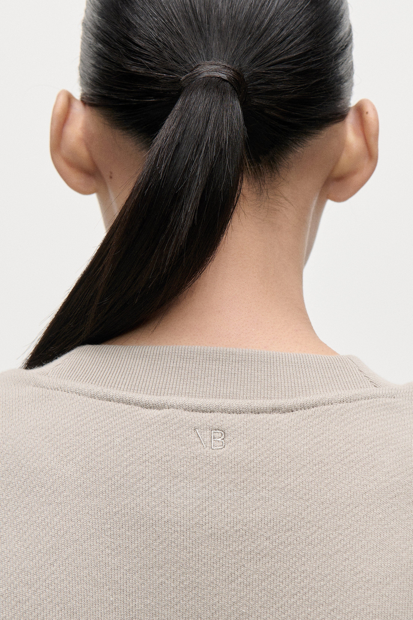 Cut Out Detail Sweatshirt In Light Grey