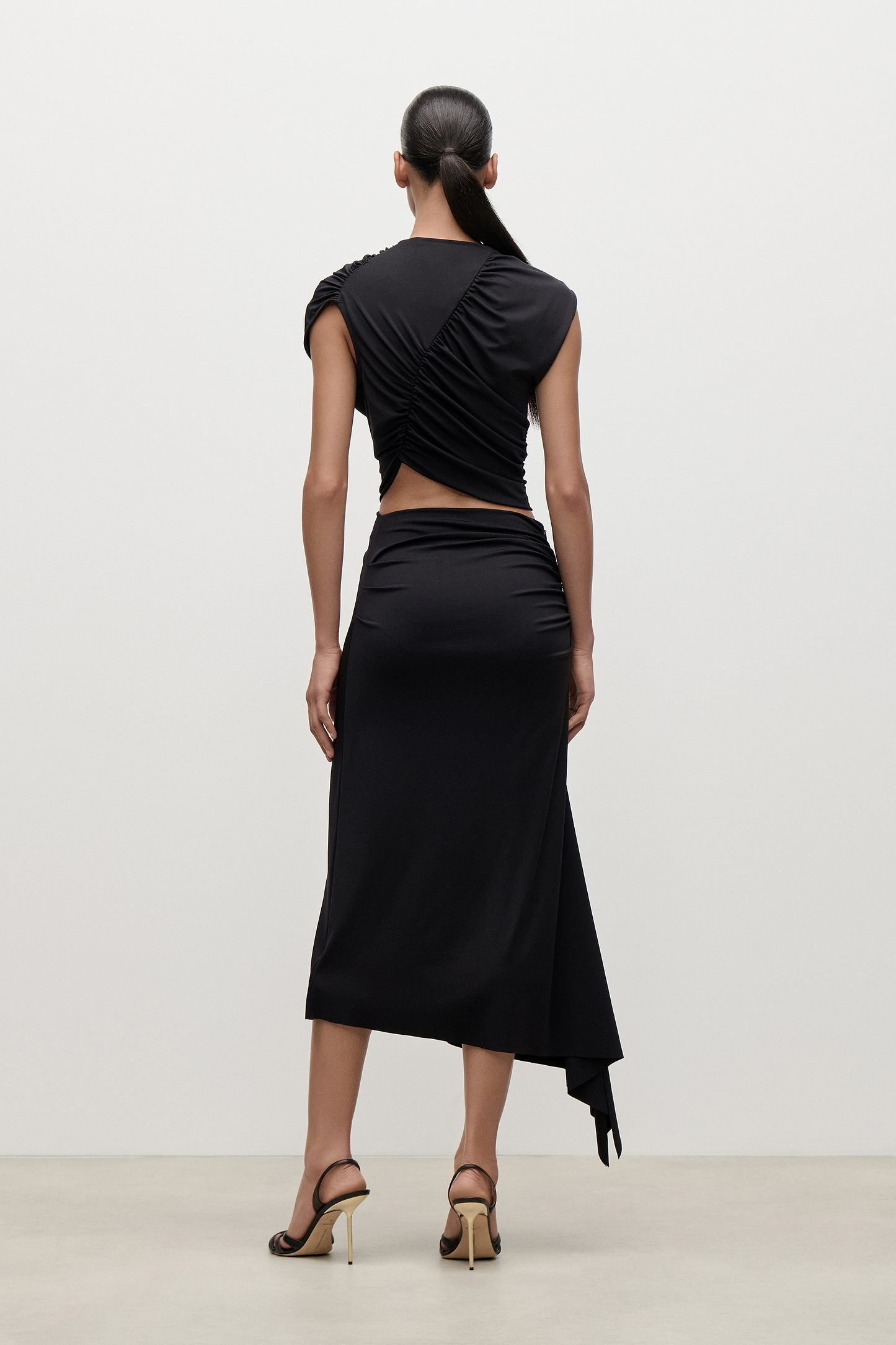 Gathered Top In Black