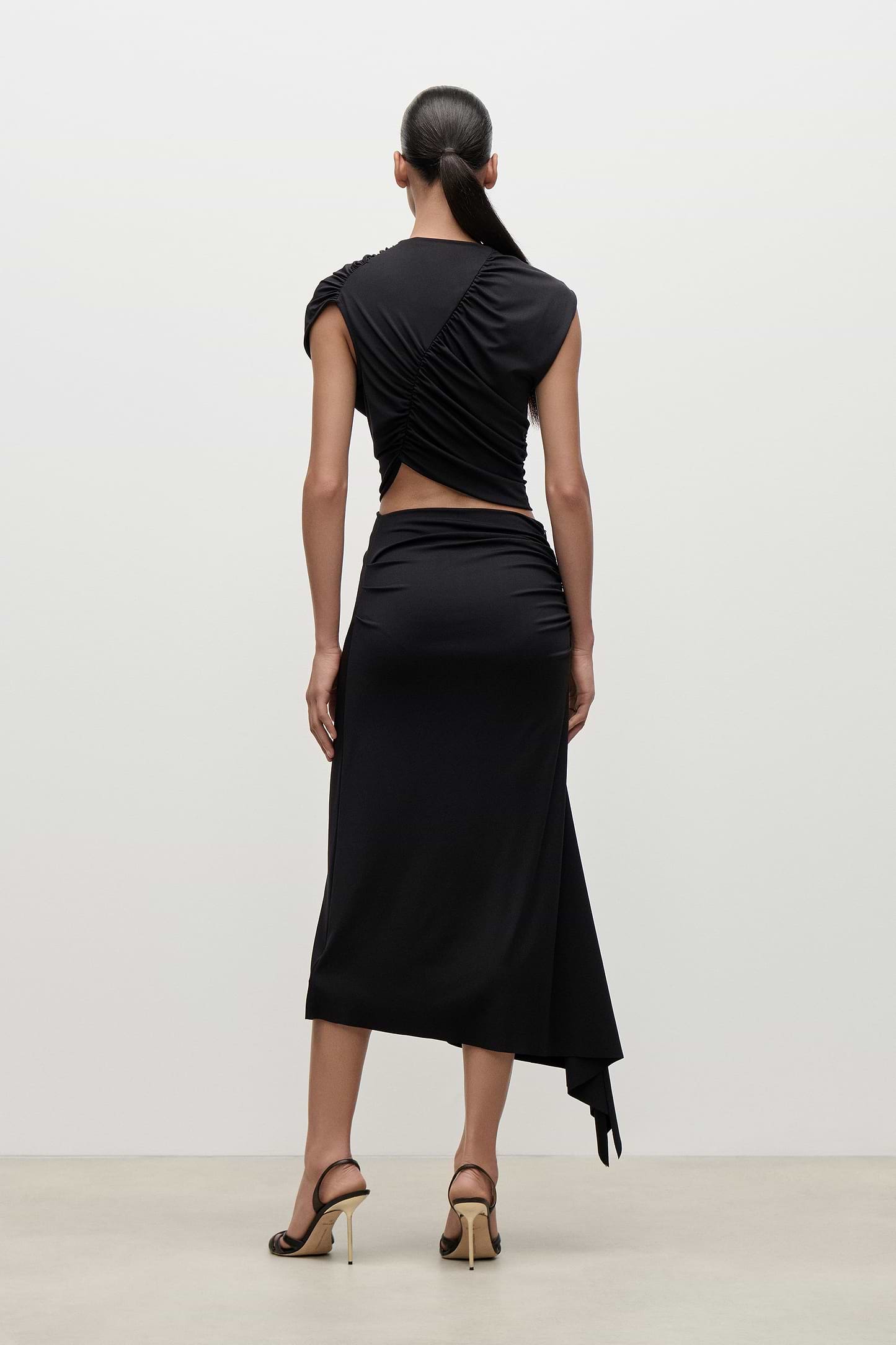 Gathered Top In Black