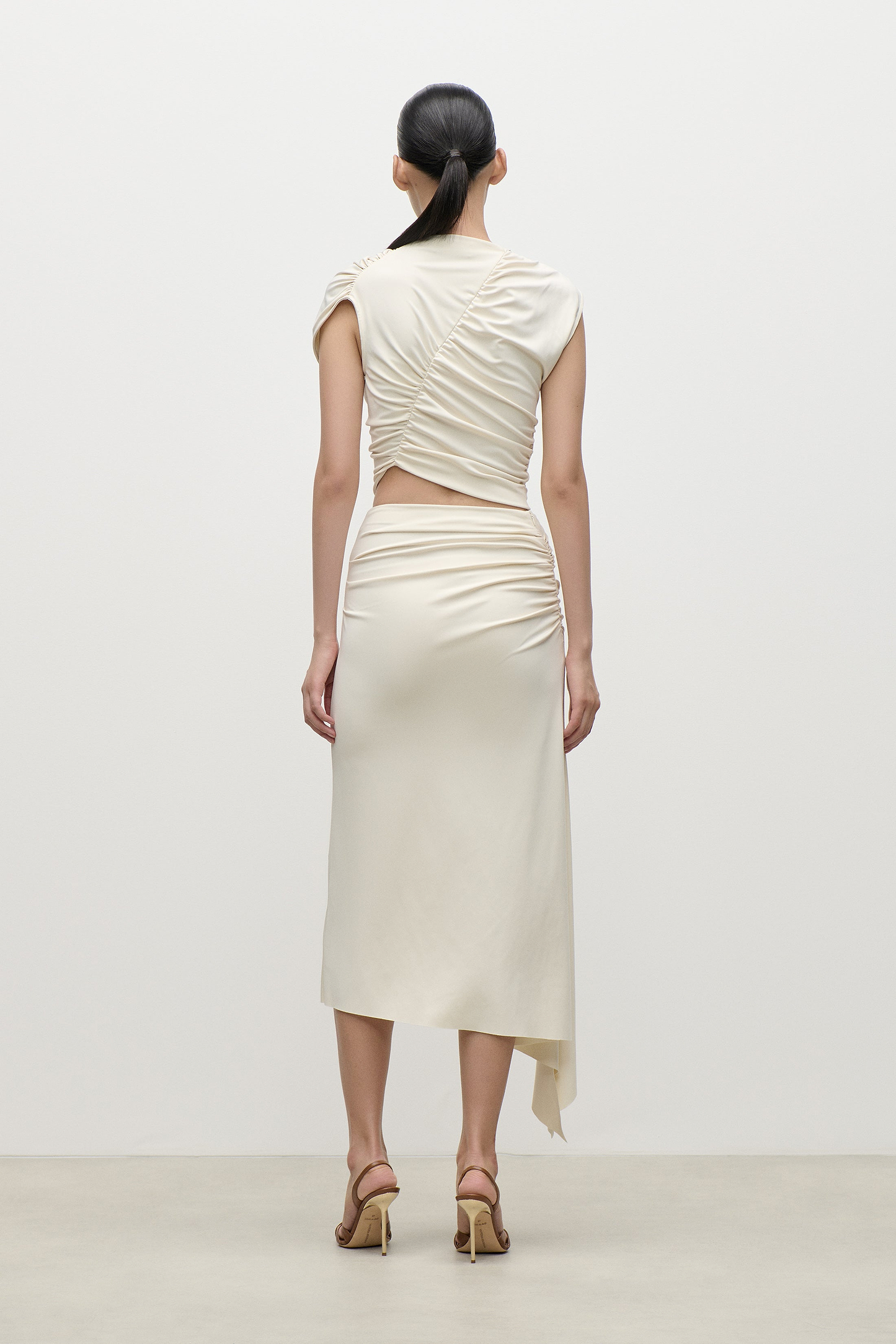Gathered Top In Ivory