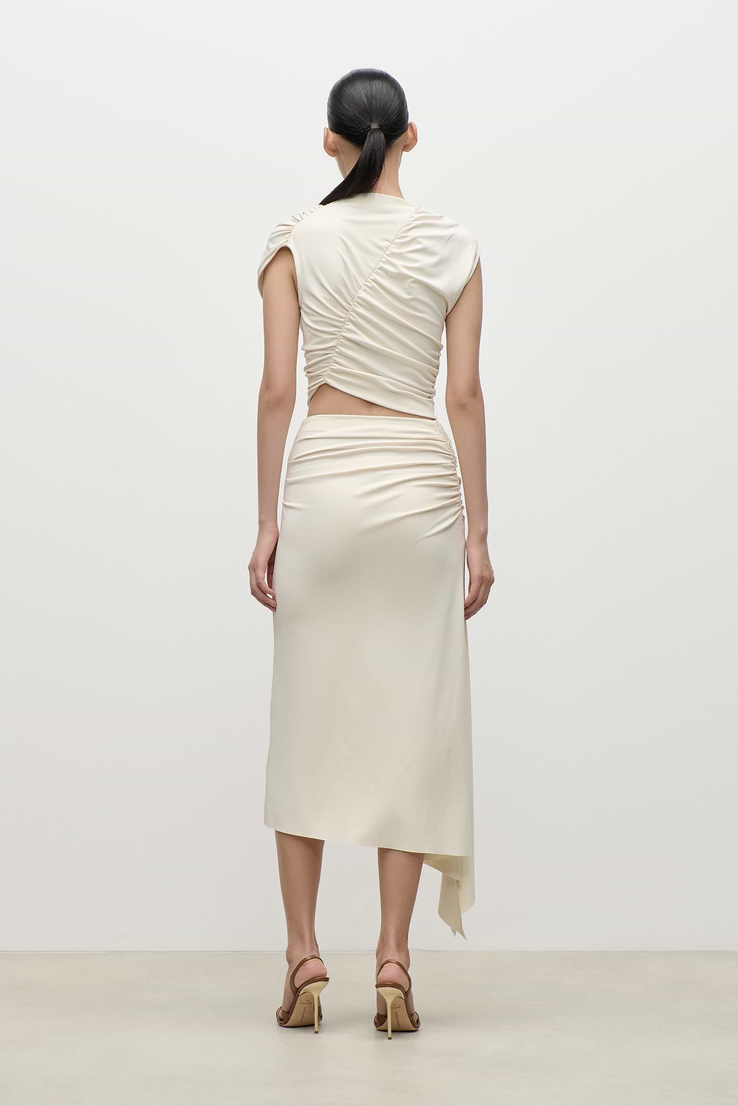 Gathered Top In Ivory