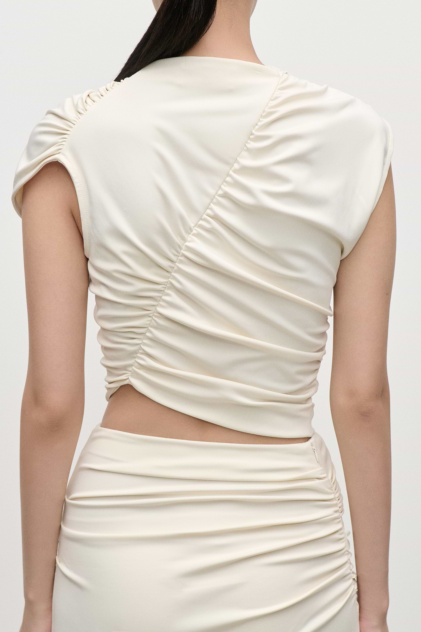 Gathered Top In Ivory