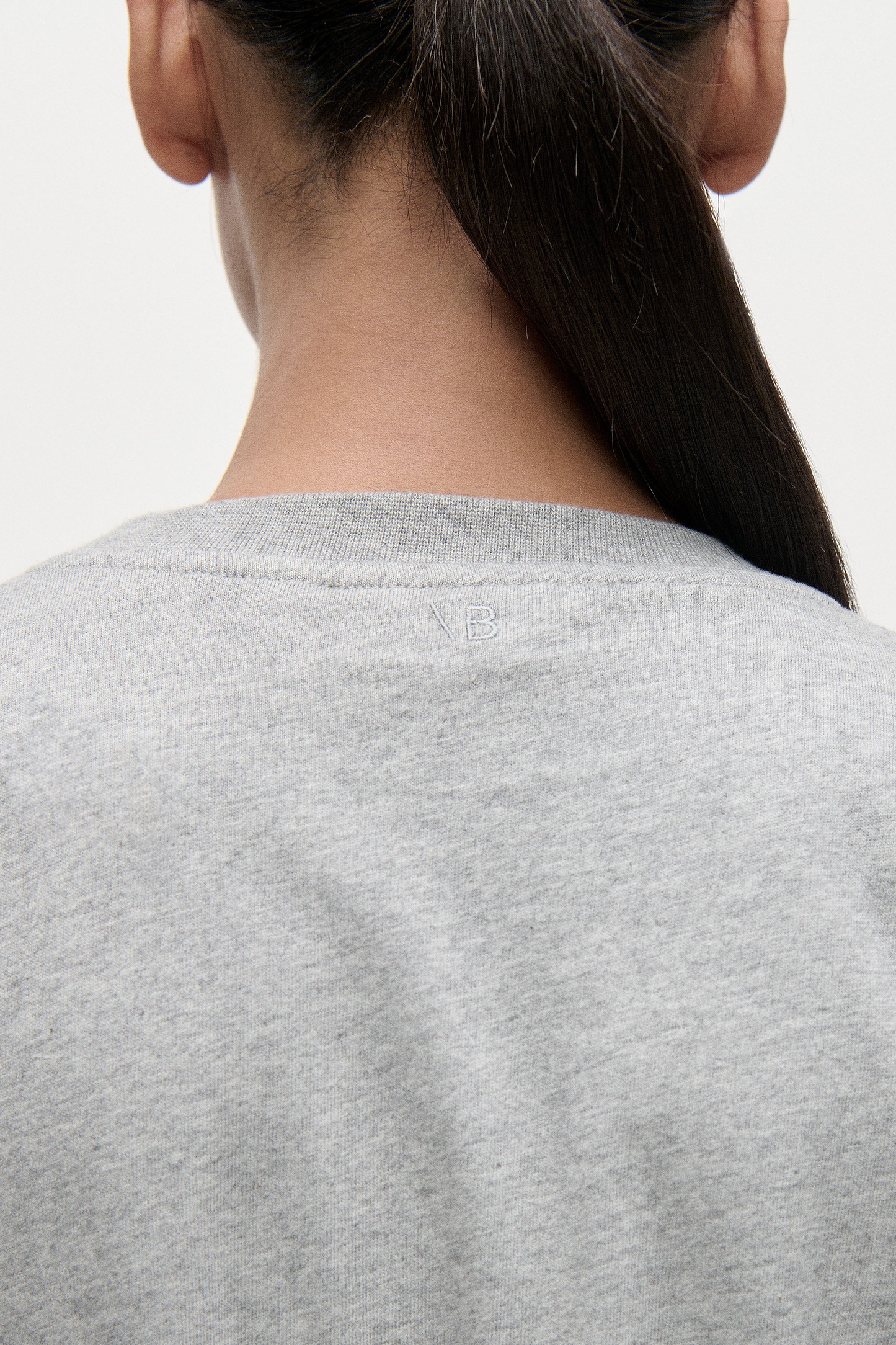 Pleated T-Shirt In Grey Melange