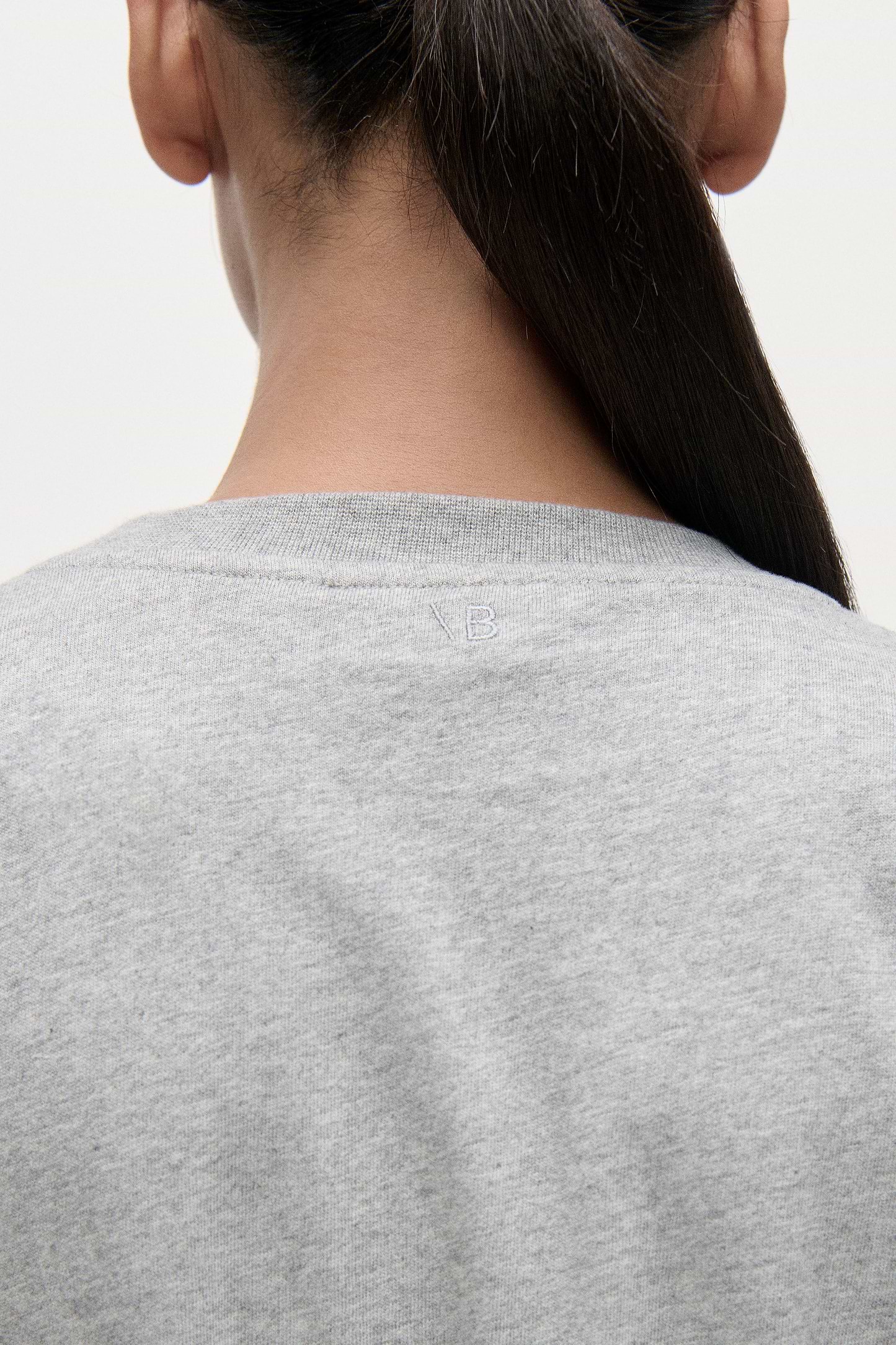 Pleated T-Shirt In Grey Melange