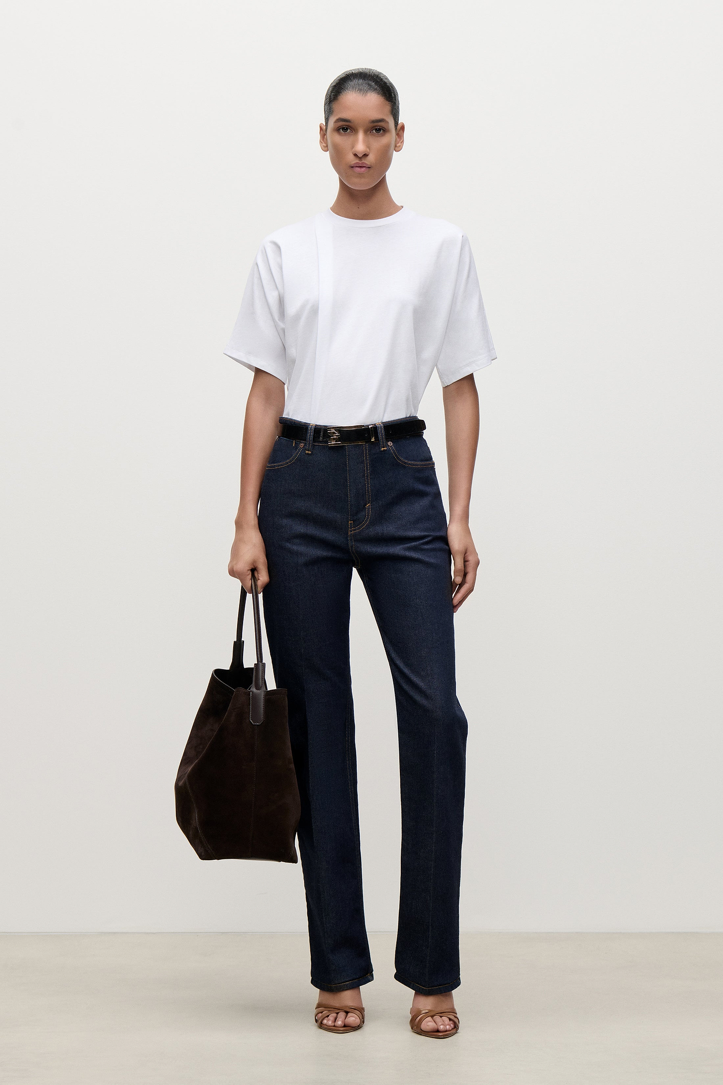 Pleated T-Shirt In White