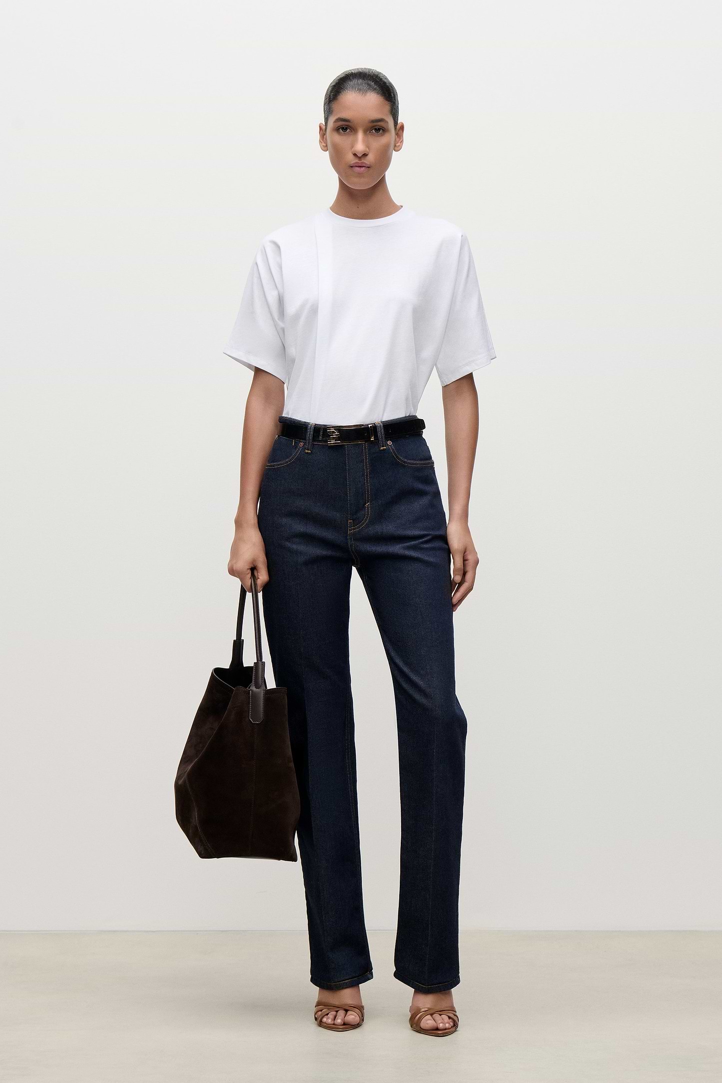 Pleated T-Shirt In White