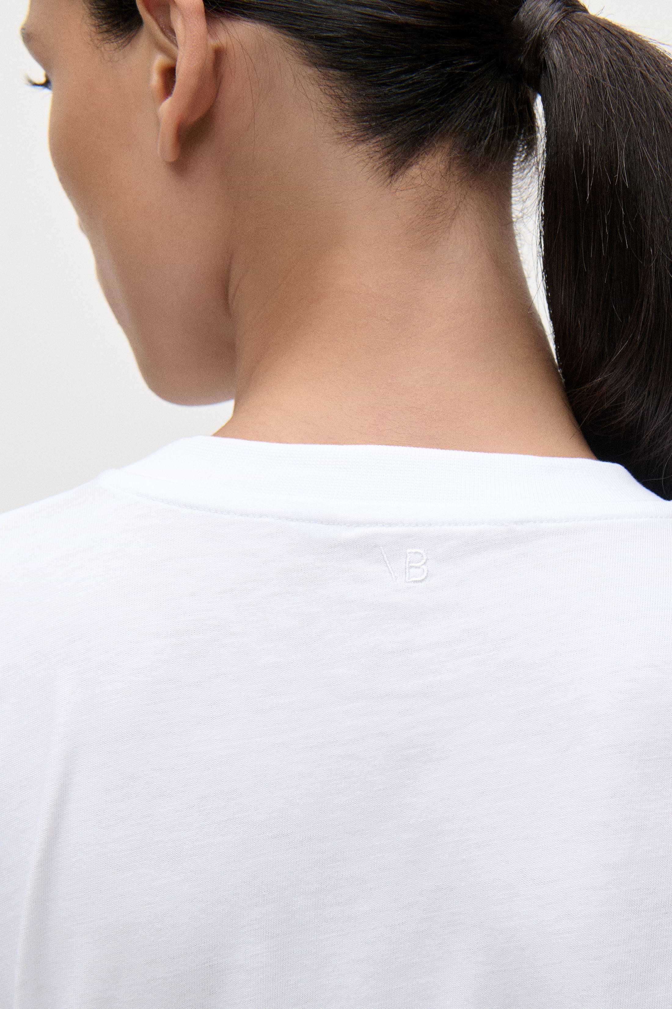 Pleated T-Shirt In White