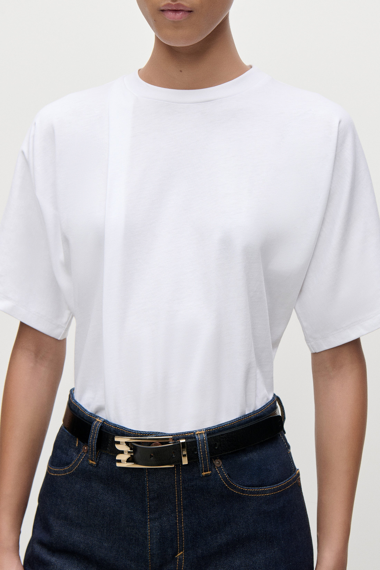 Pleated T-Shirt In White