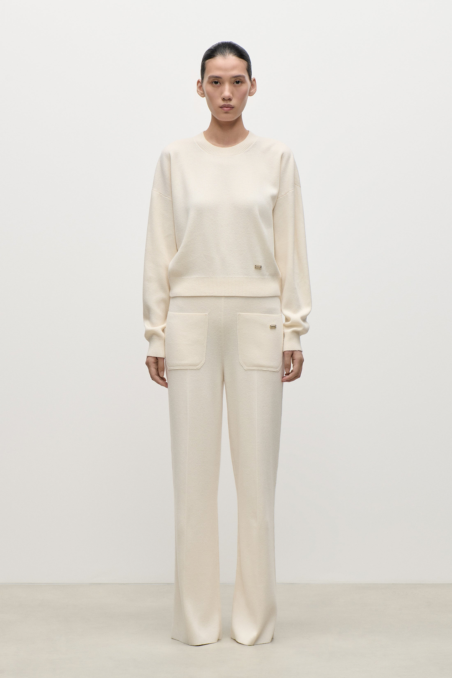 Alina Knitted Trouser In Ivory