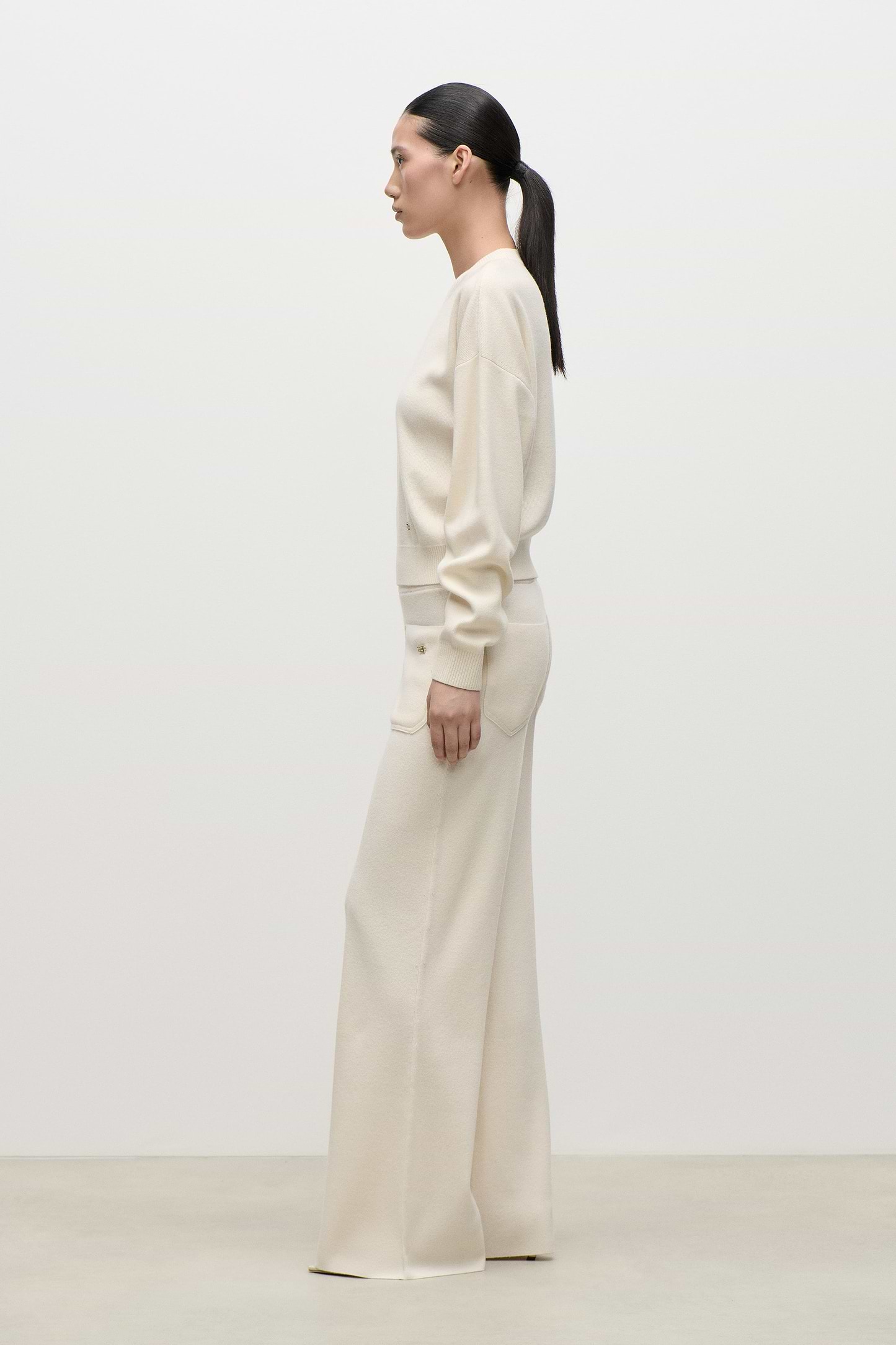 Alina Knitted Trouser In Ivory