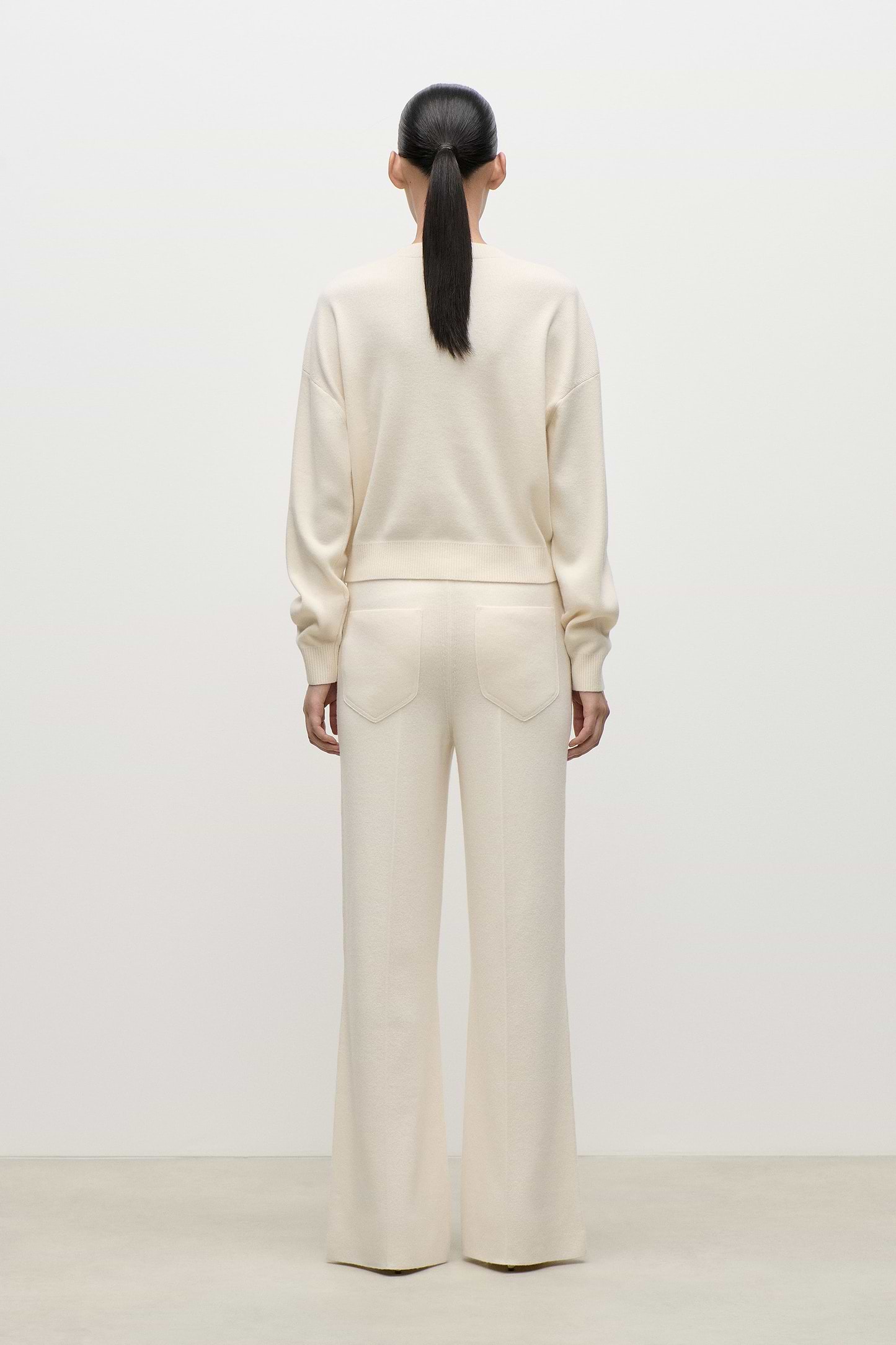 Alina Knitted Trouser In Ivory