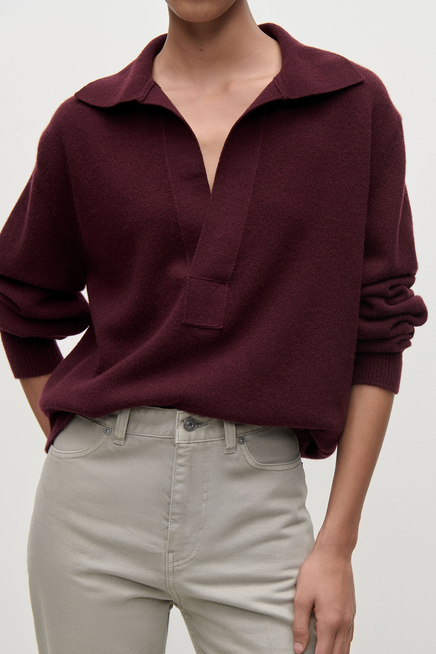 Genevieve Jumper In Burgundy