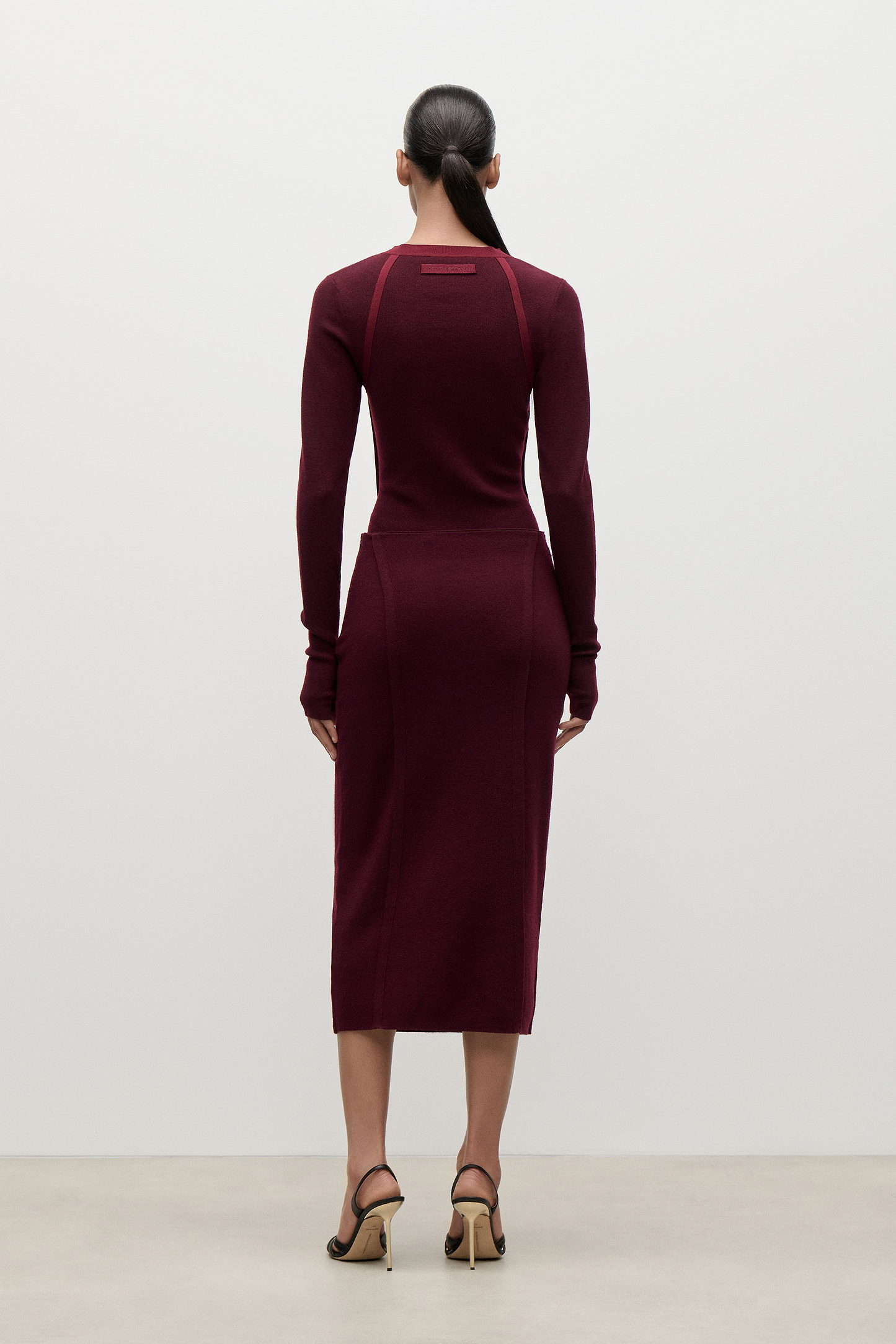 V-Neck Top In Burgundy