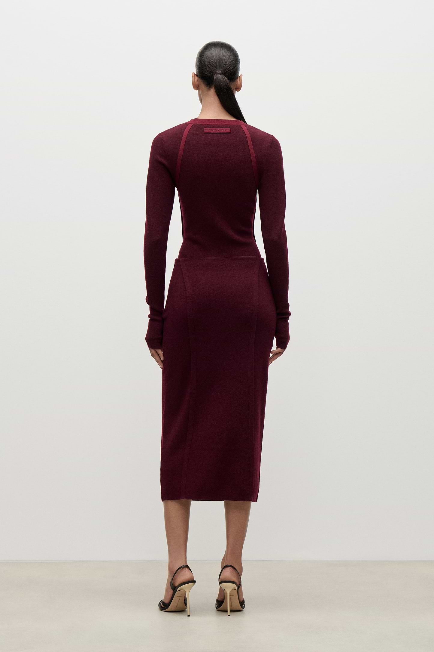 V-Neck Top In Burgundy