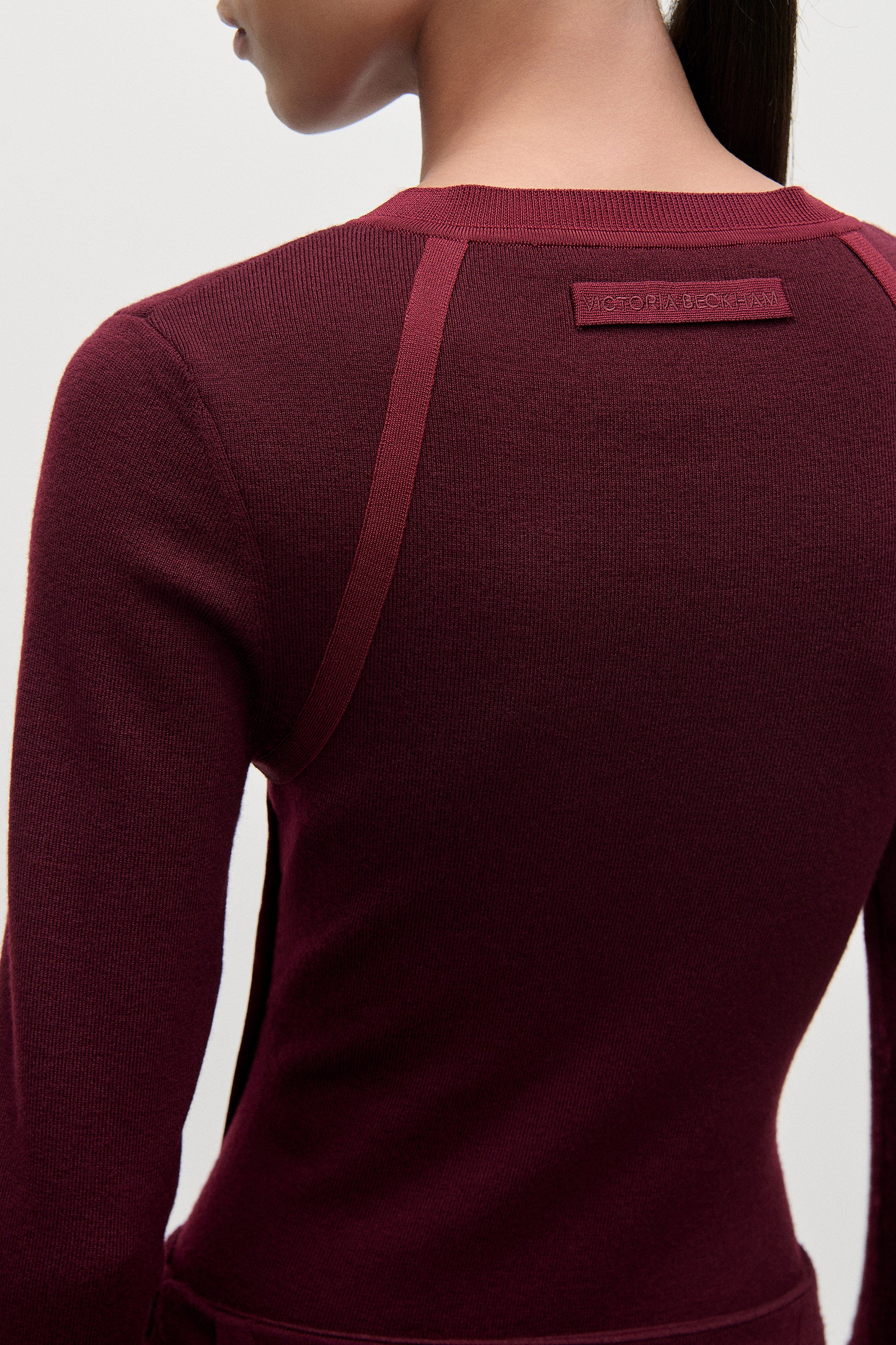 V-Neck Top In Burgundy