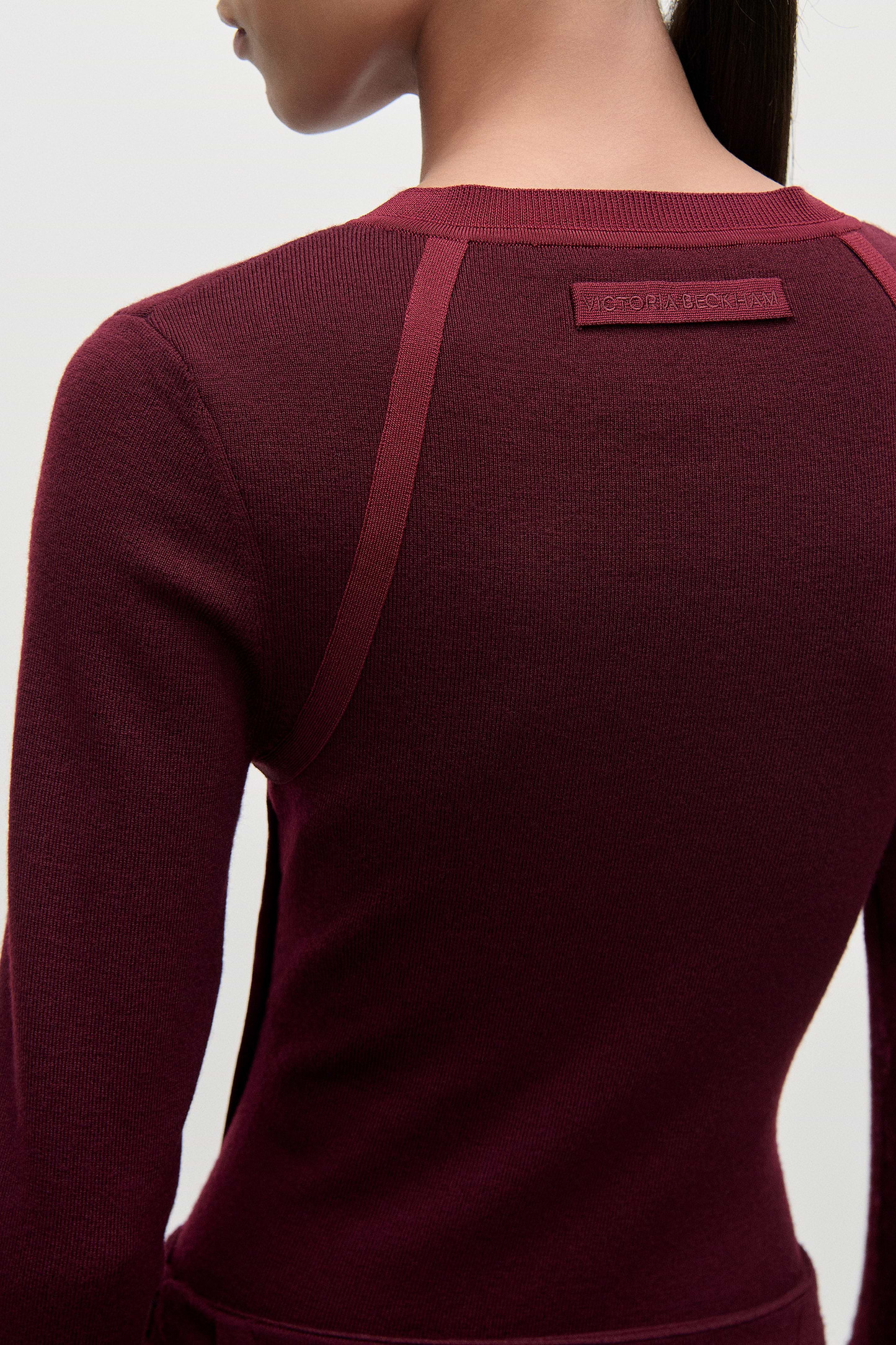 V-Neck Top In Burgundy