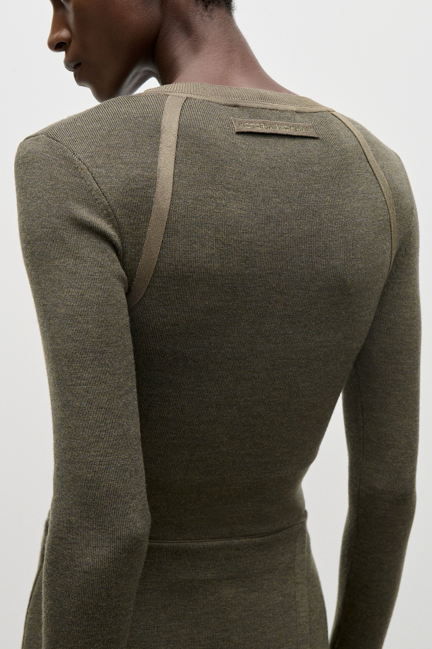 V-Neck Top In Green