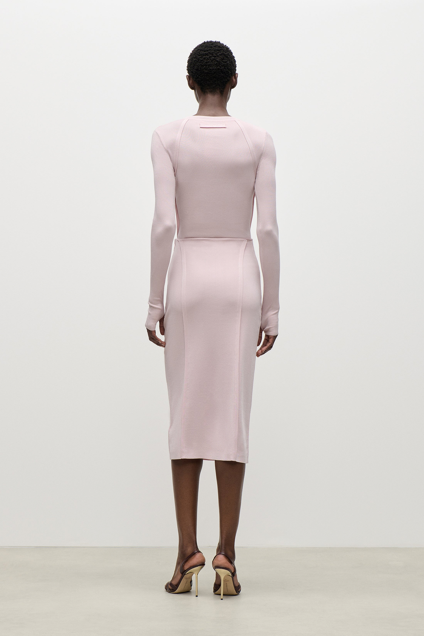 V-Neck Top In Light Pink