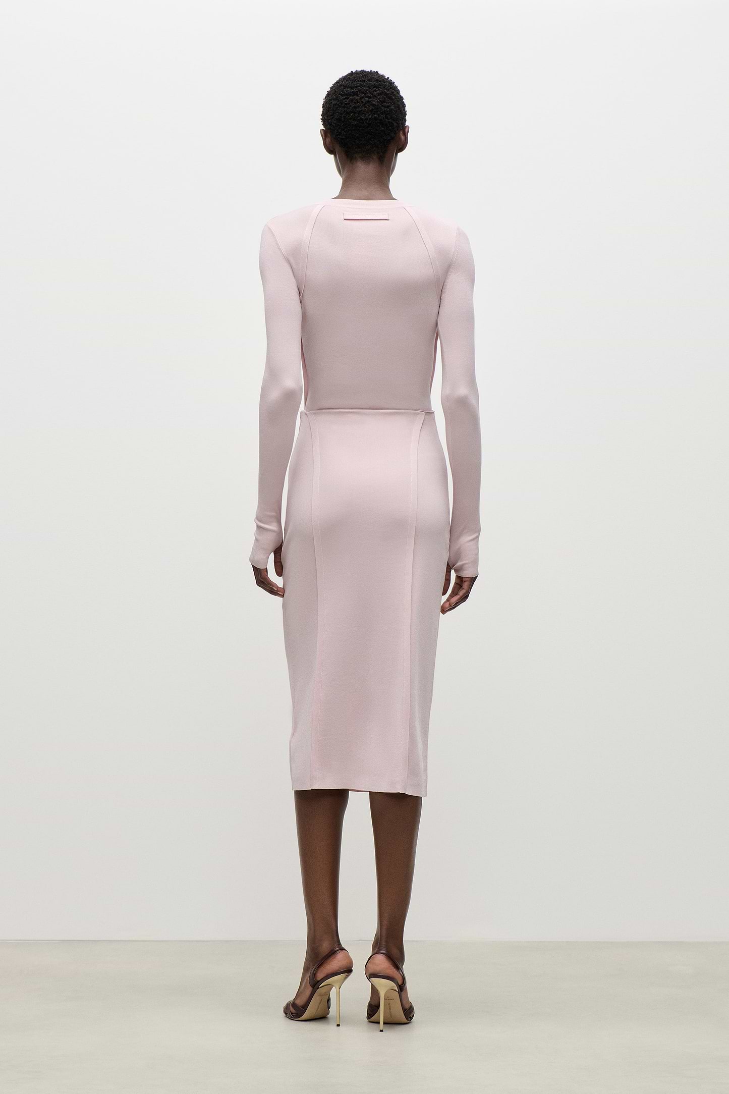 V-Neck Top In Light Pink