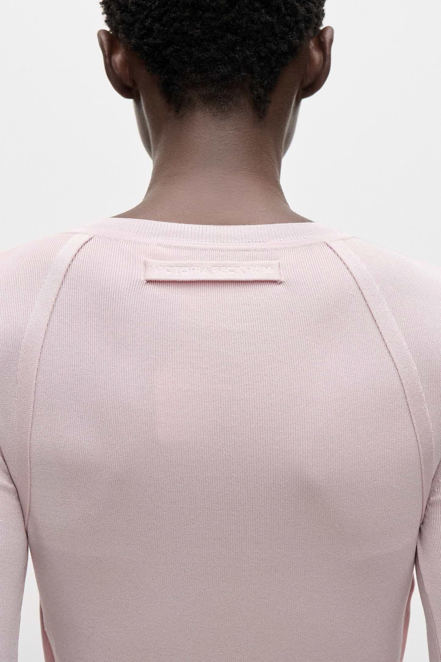 V-Neck Top In Light Pink