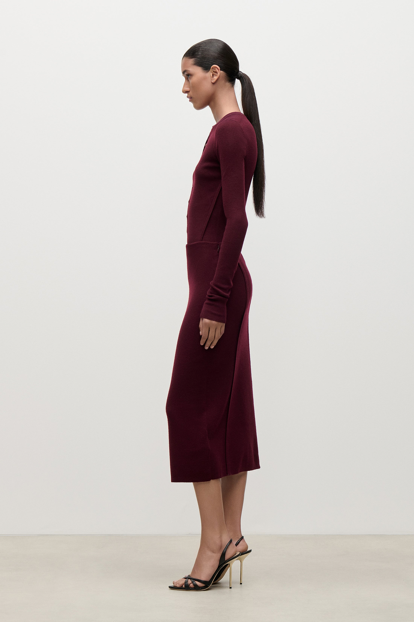 Cardigan In Burgundy