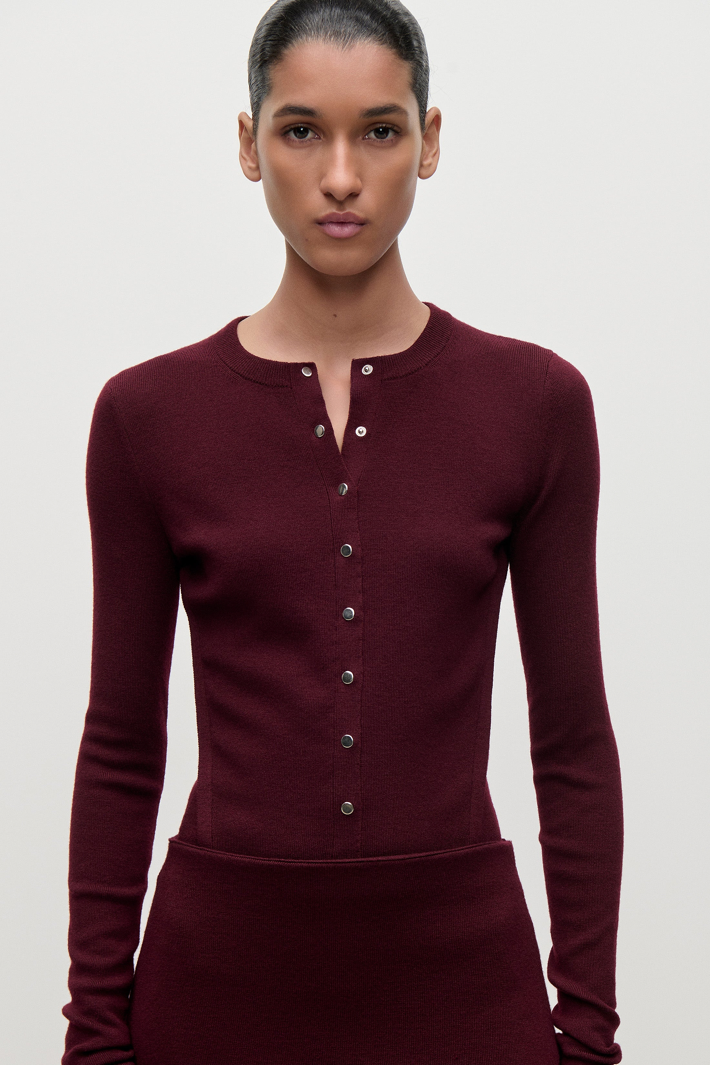Cardigan In Burgundy