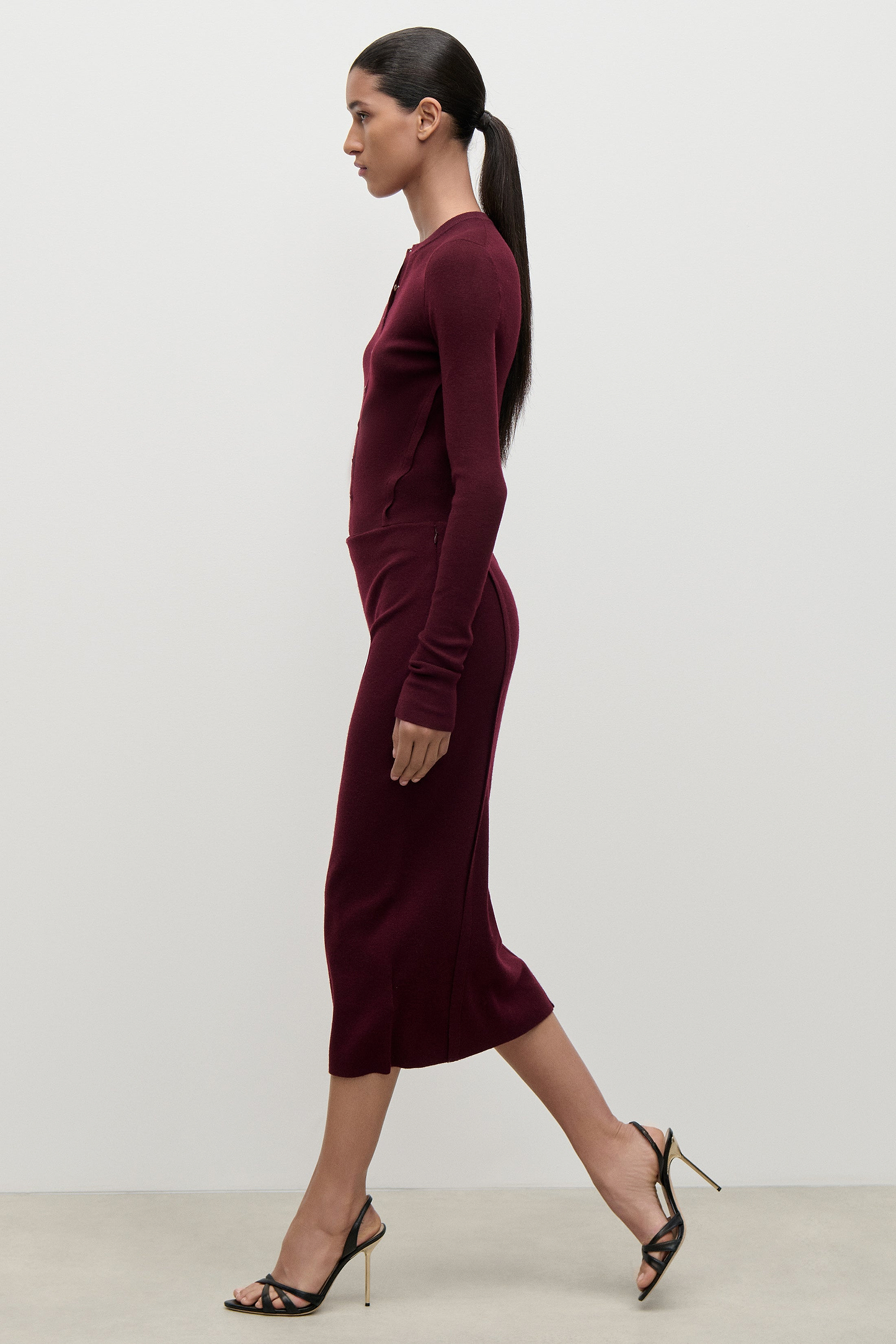 Cardigan In Burgundy