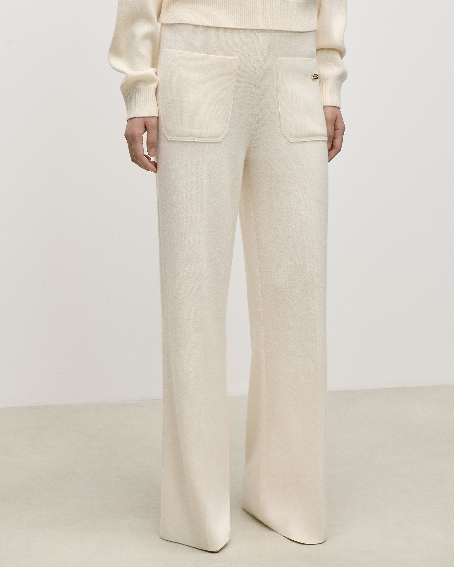 Alina Knitted Trouser In Ivory