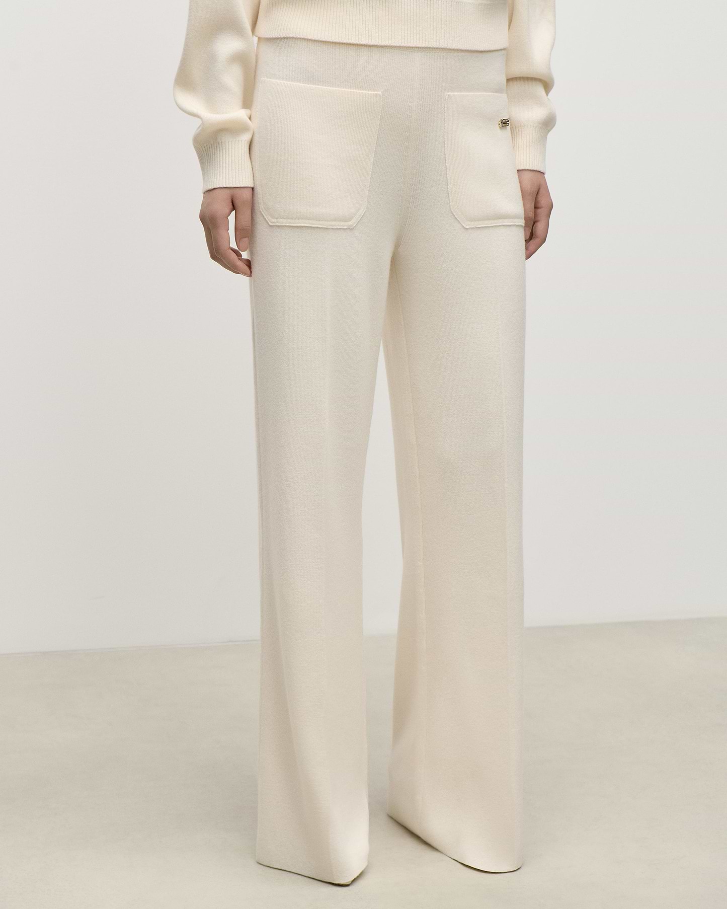 Alina Knitted Trouser In Ivory