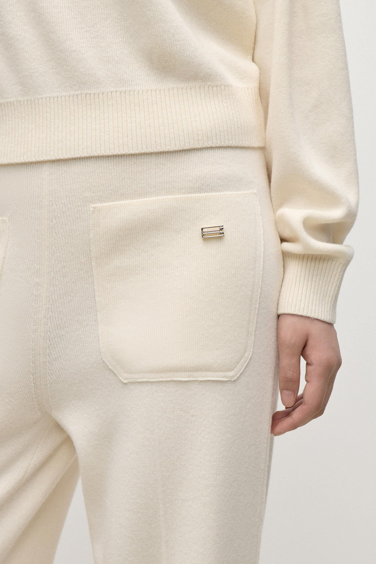 Alina Knitted Trouser In Ivory