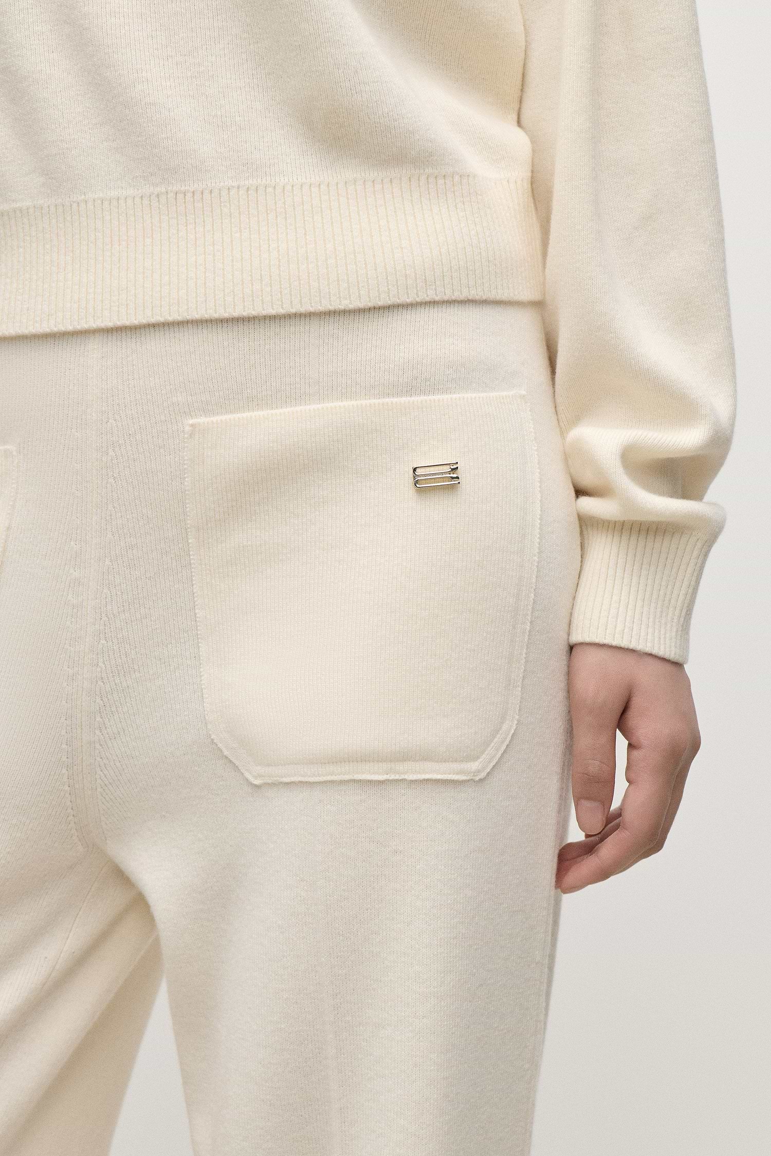 Alina Knitted Trouser In Ivory
