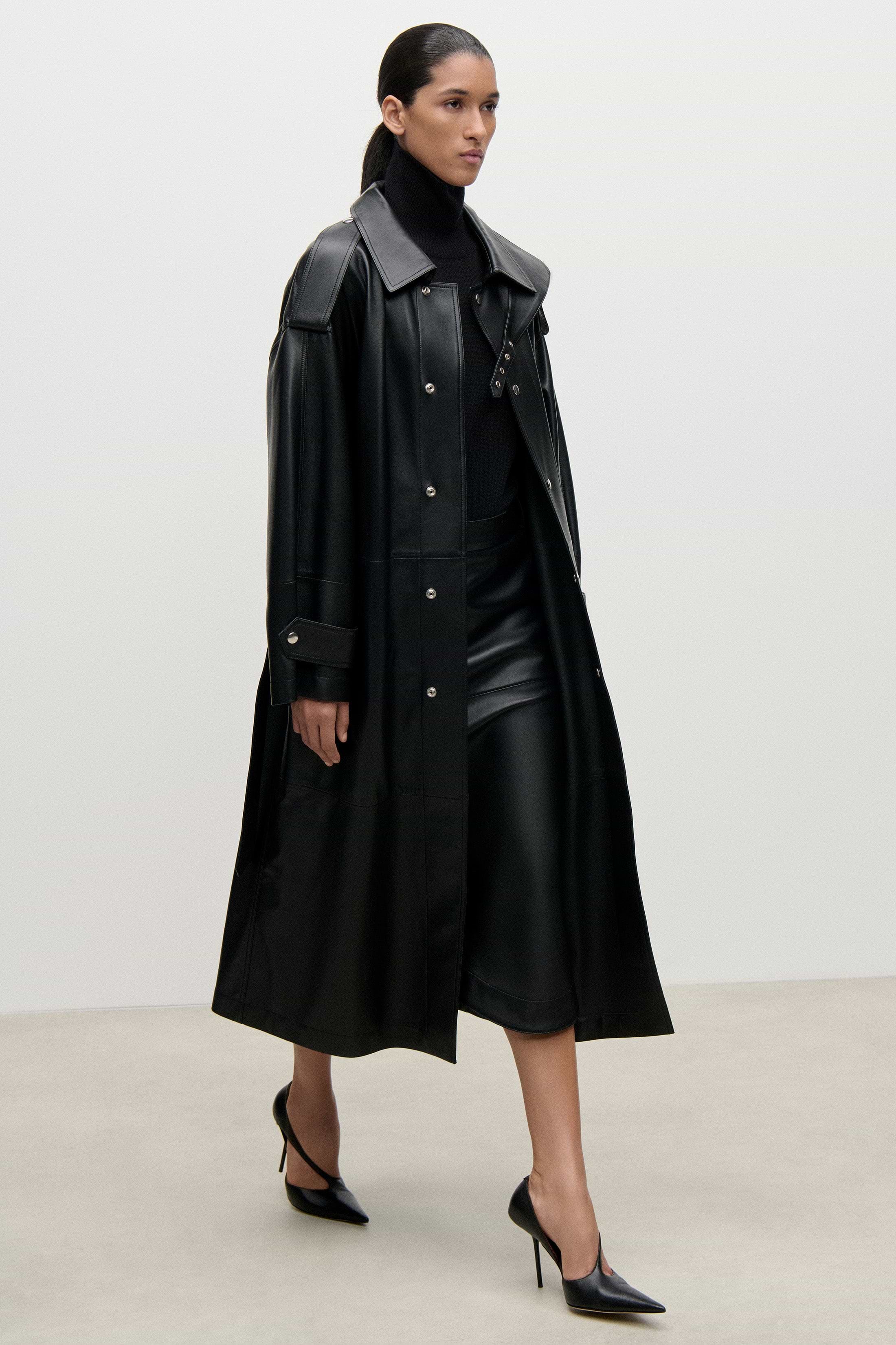 Sloane Sliced Pump 100 Black Nappa Leather