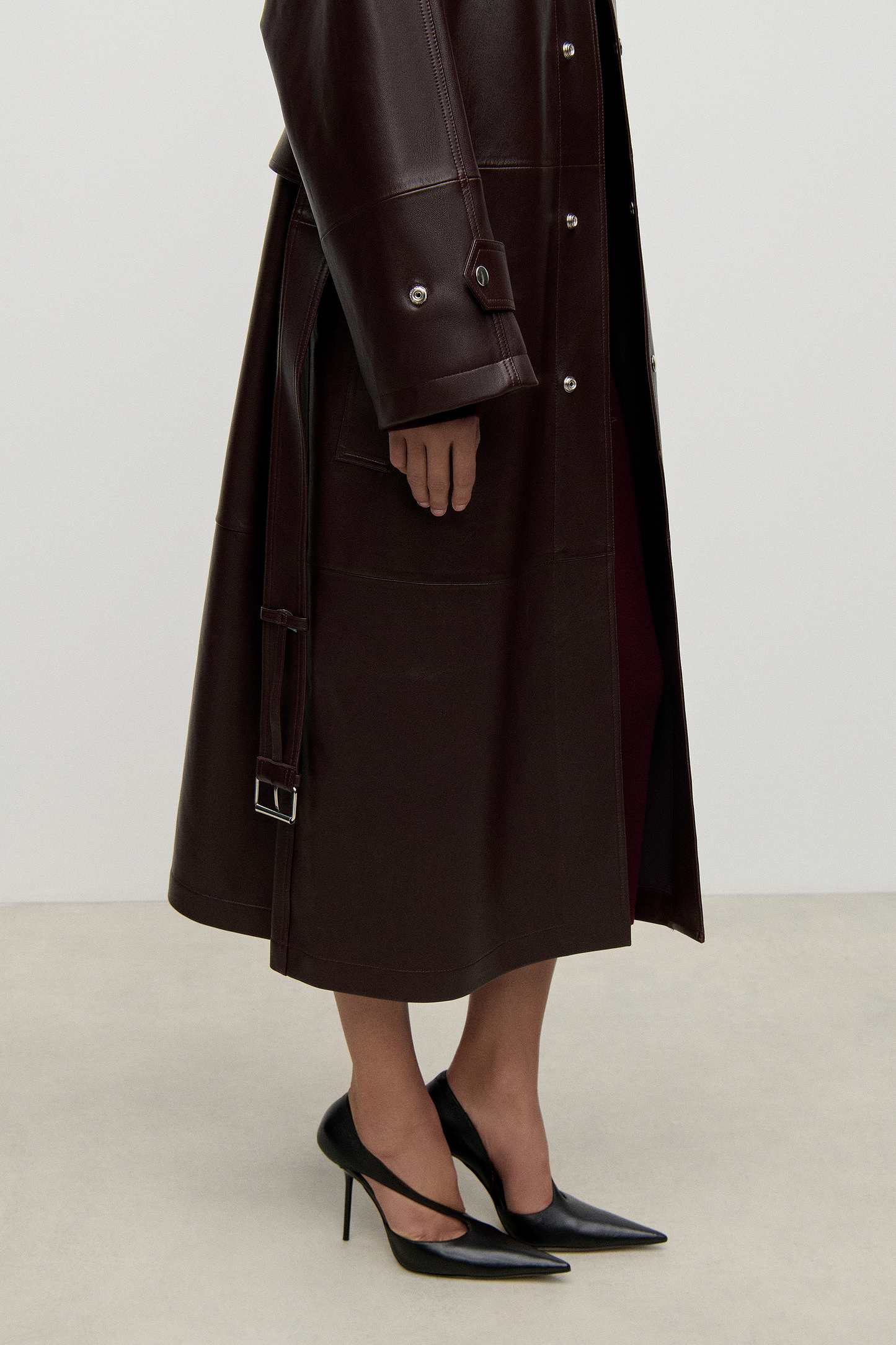 Sloane Sliced Pump 100 Black Nappa Leather