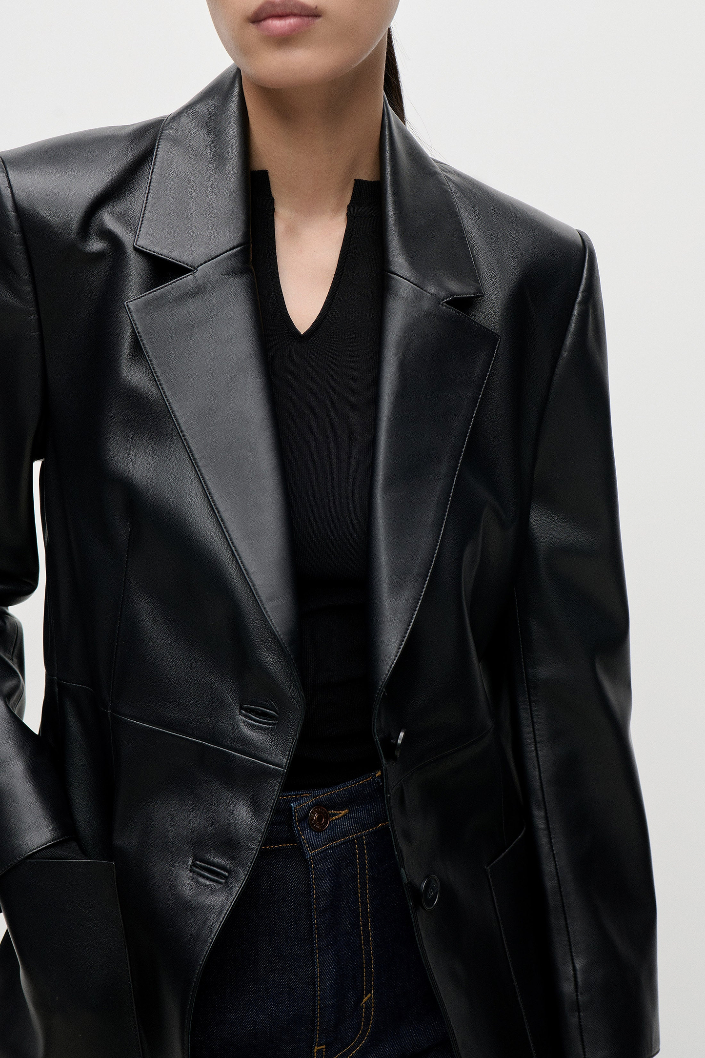 Leather Katherine Jacket In Black