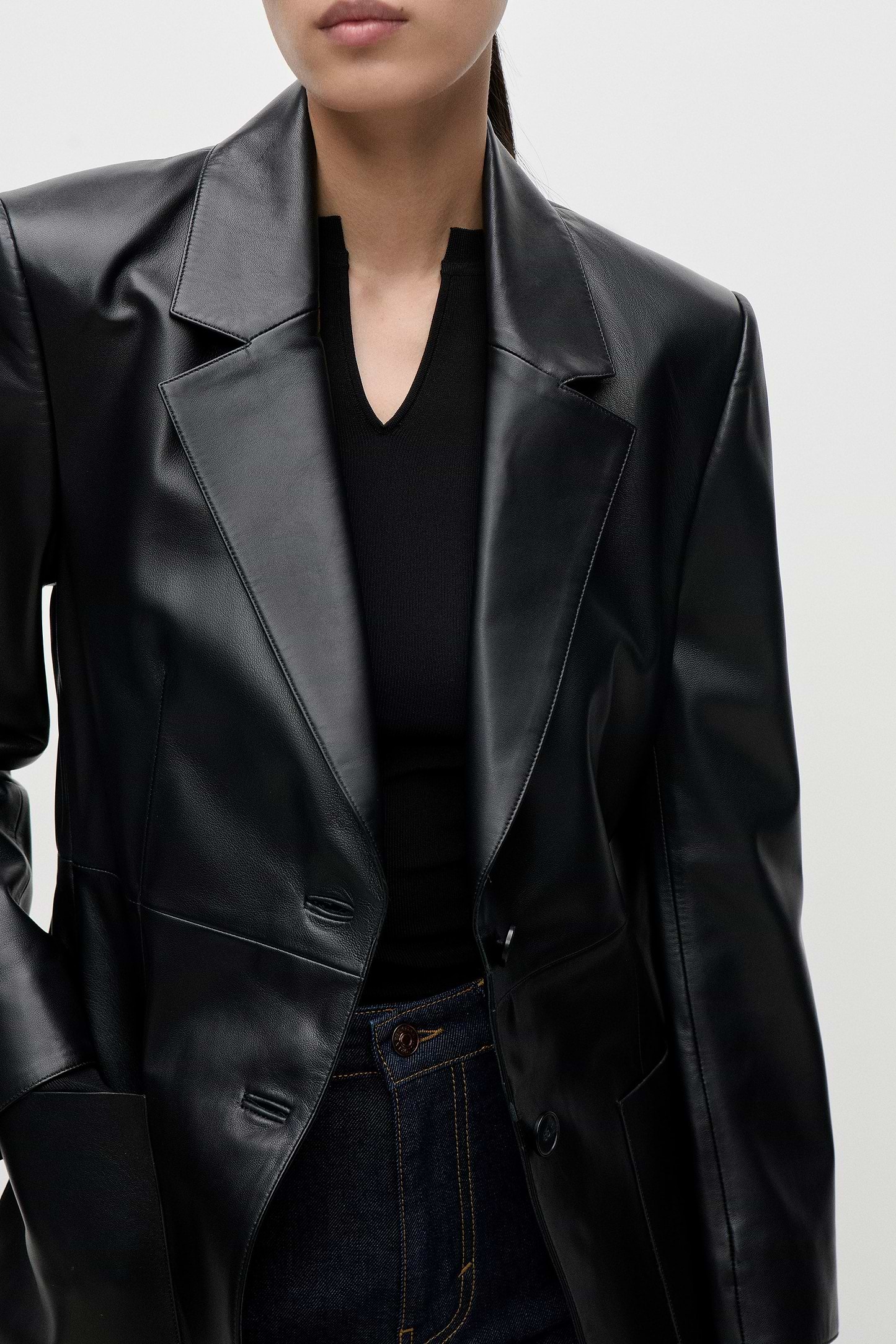 Leather Katherine Jacket In Black