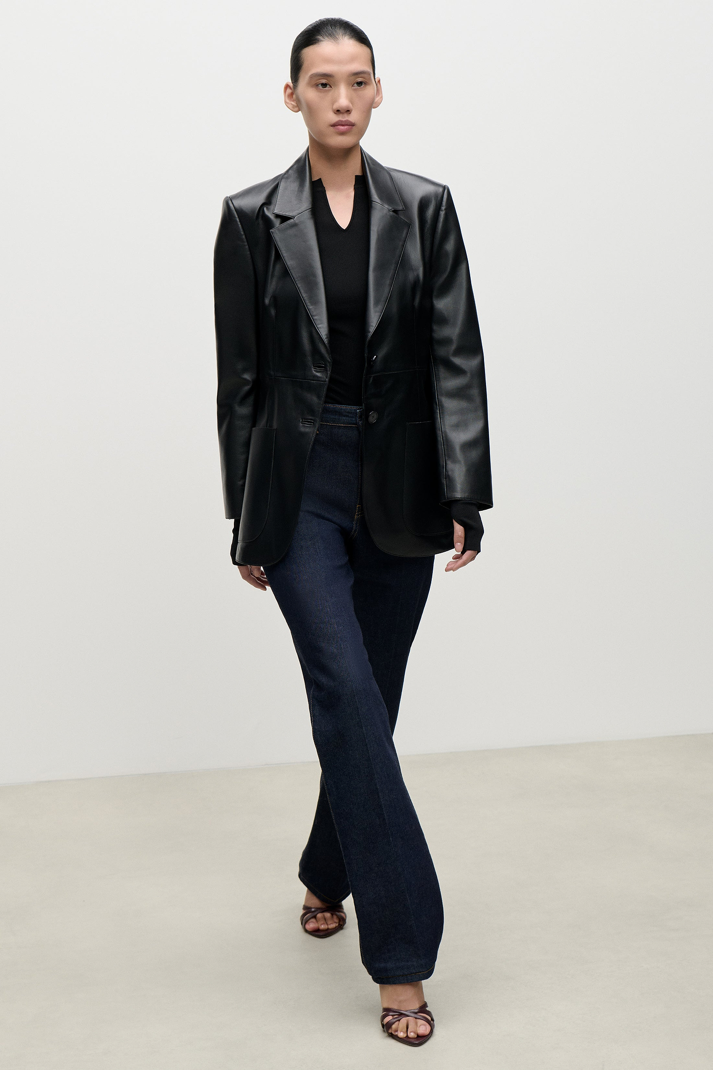 Leather Katherine Jacket In Black
